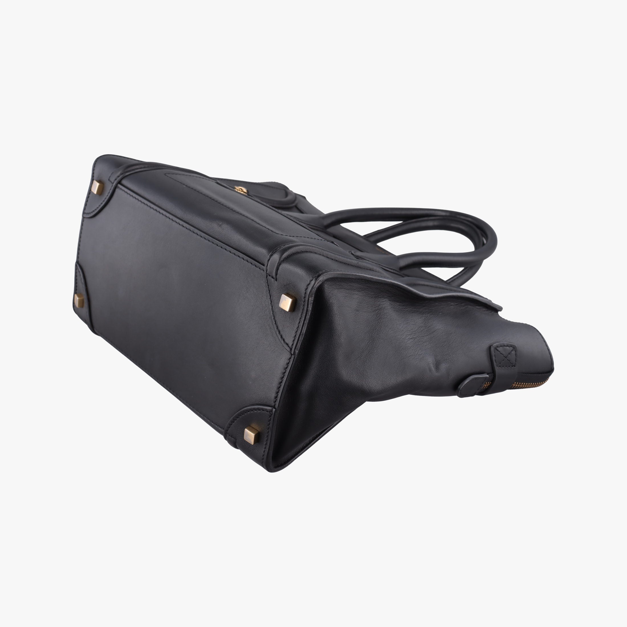 Pre-owned Celine Luggage Mini Shopper Black Leather  handbag | stylenewstar