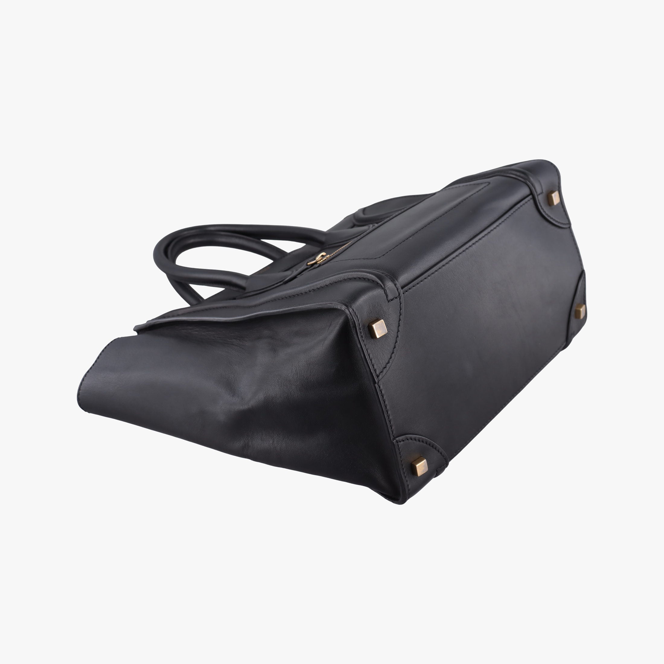 Pre-owned Celine Luggage Mini Shopper Black Leather  handbag | stylenewstar