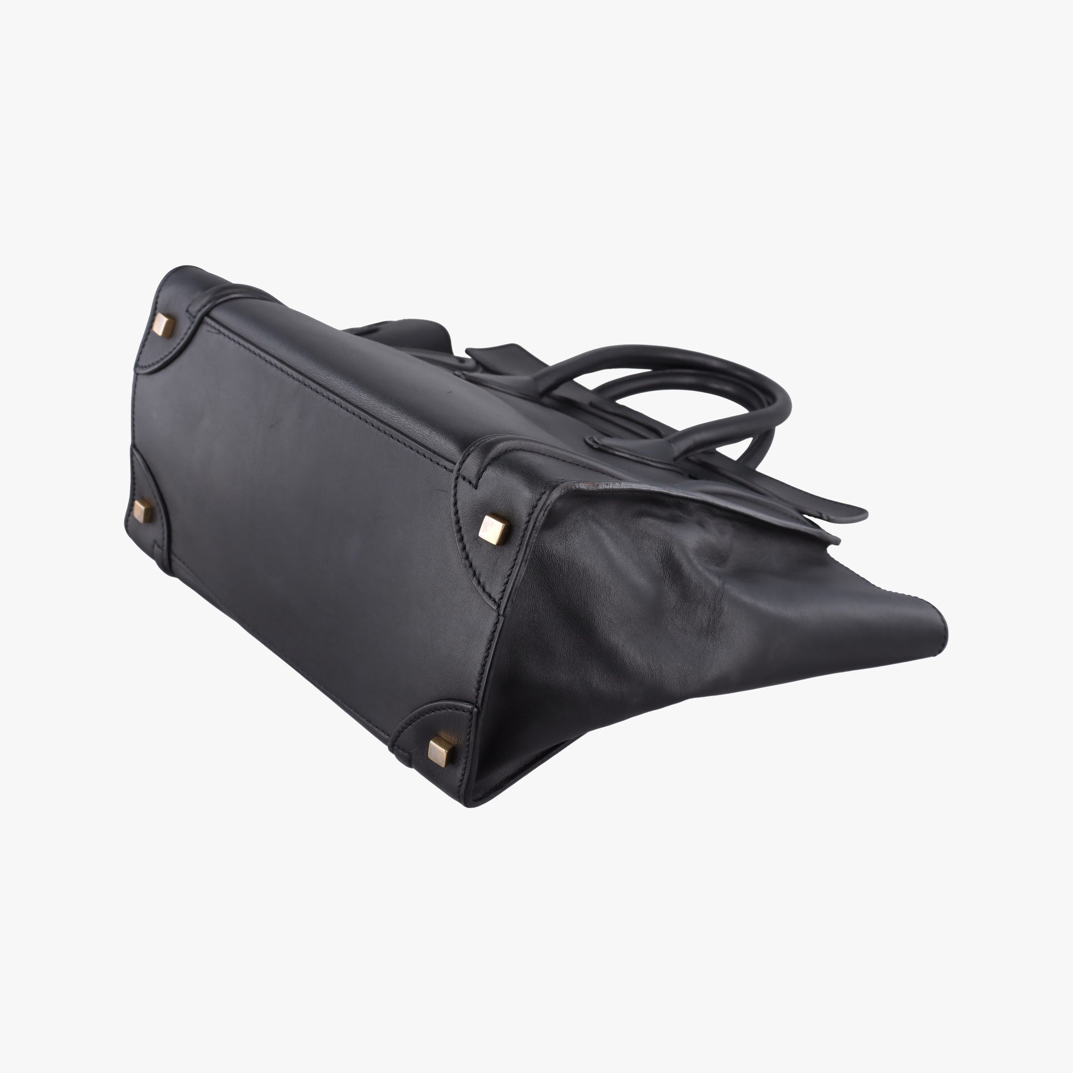 Pre-owned Celine Luggage Mini Shopper Black Leather  handbag | stylenewstar