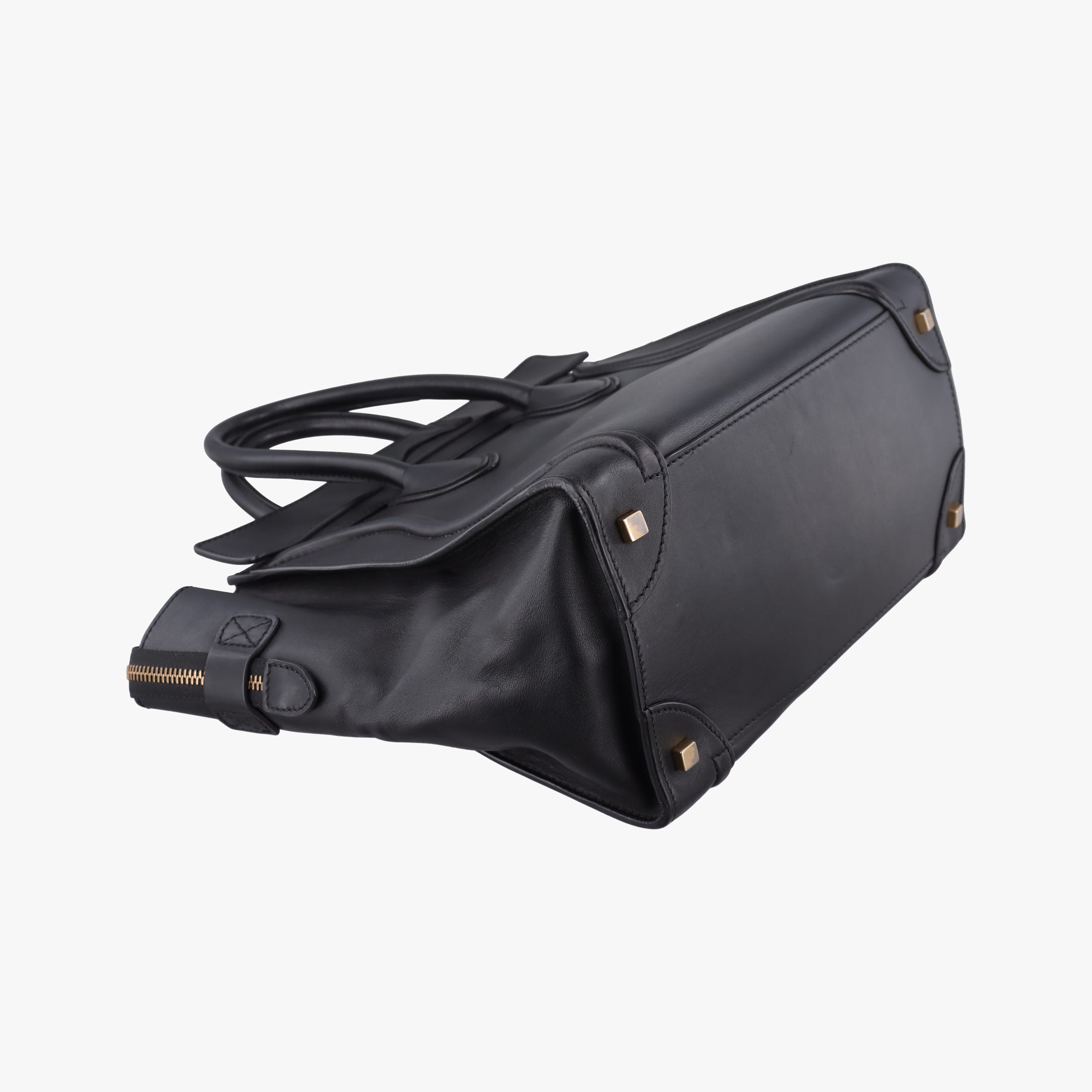Pre-owned Celine Luggage Mini Shopper Black Leather  handbag | stylenewstar