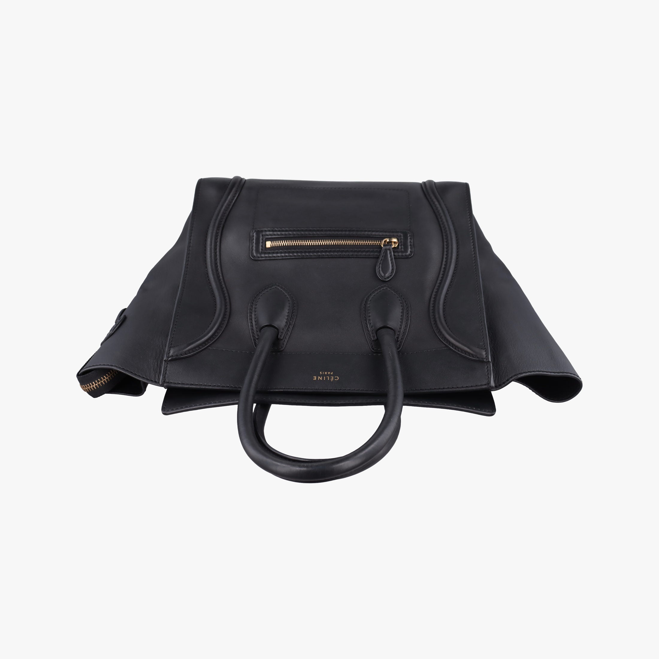 Pre-owned Celine Luggage Mini Shopper Black Leather  handbag | stylenewstar