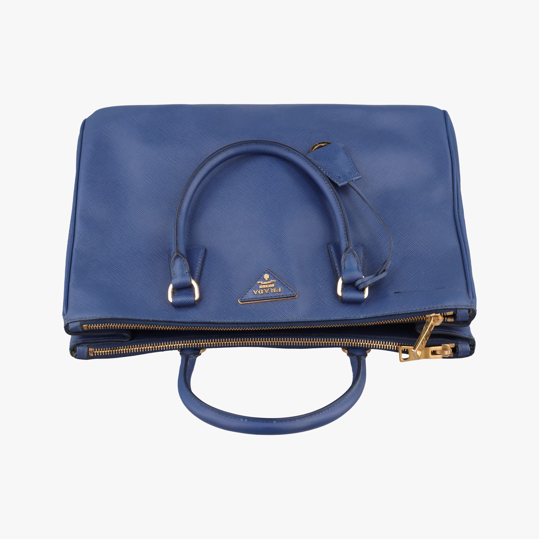 Vintage Prada Galleria Blue SAFFIANO Leather BN1786 handbag | stylenewstar