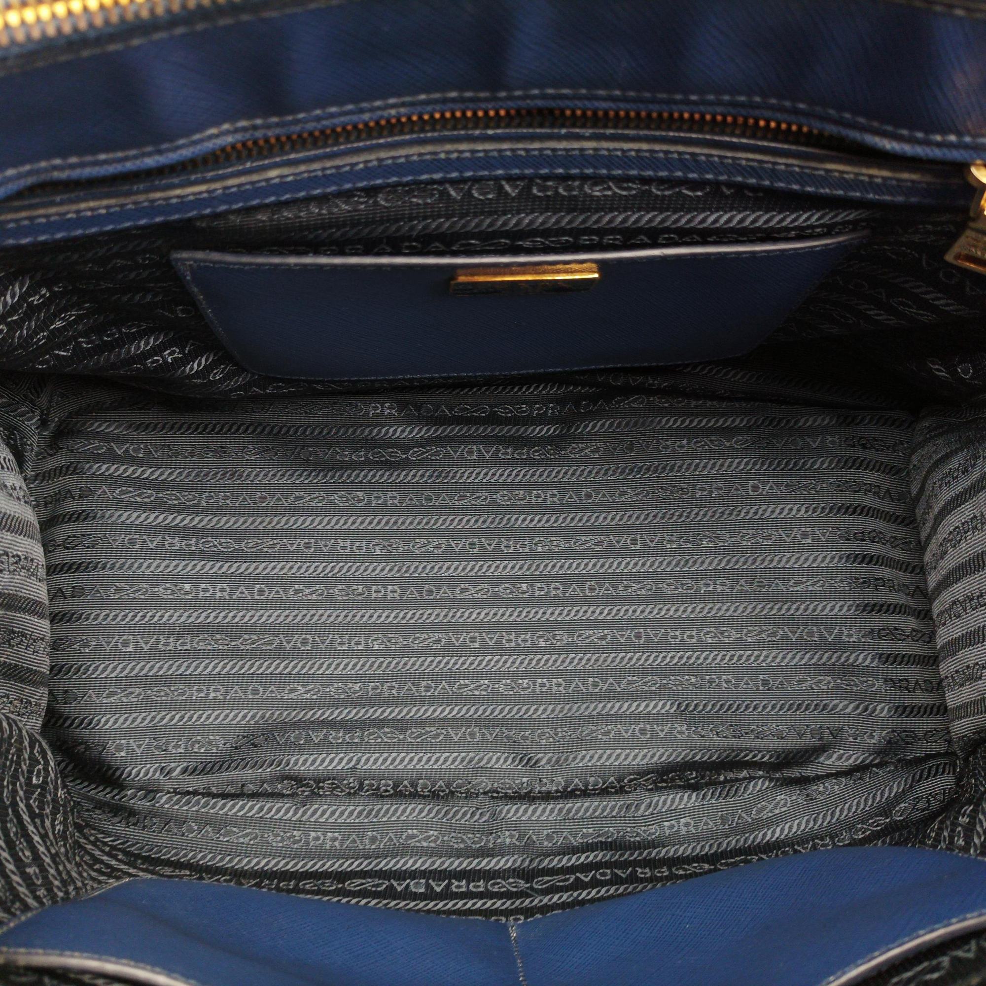 Vintage Prada Galleria Blue SAFFIANO Leather BN1786 handbag | stylenewstar