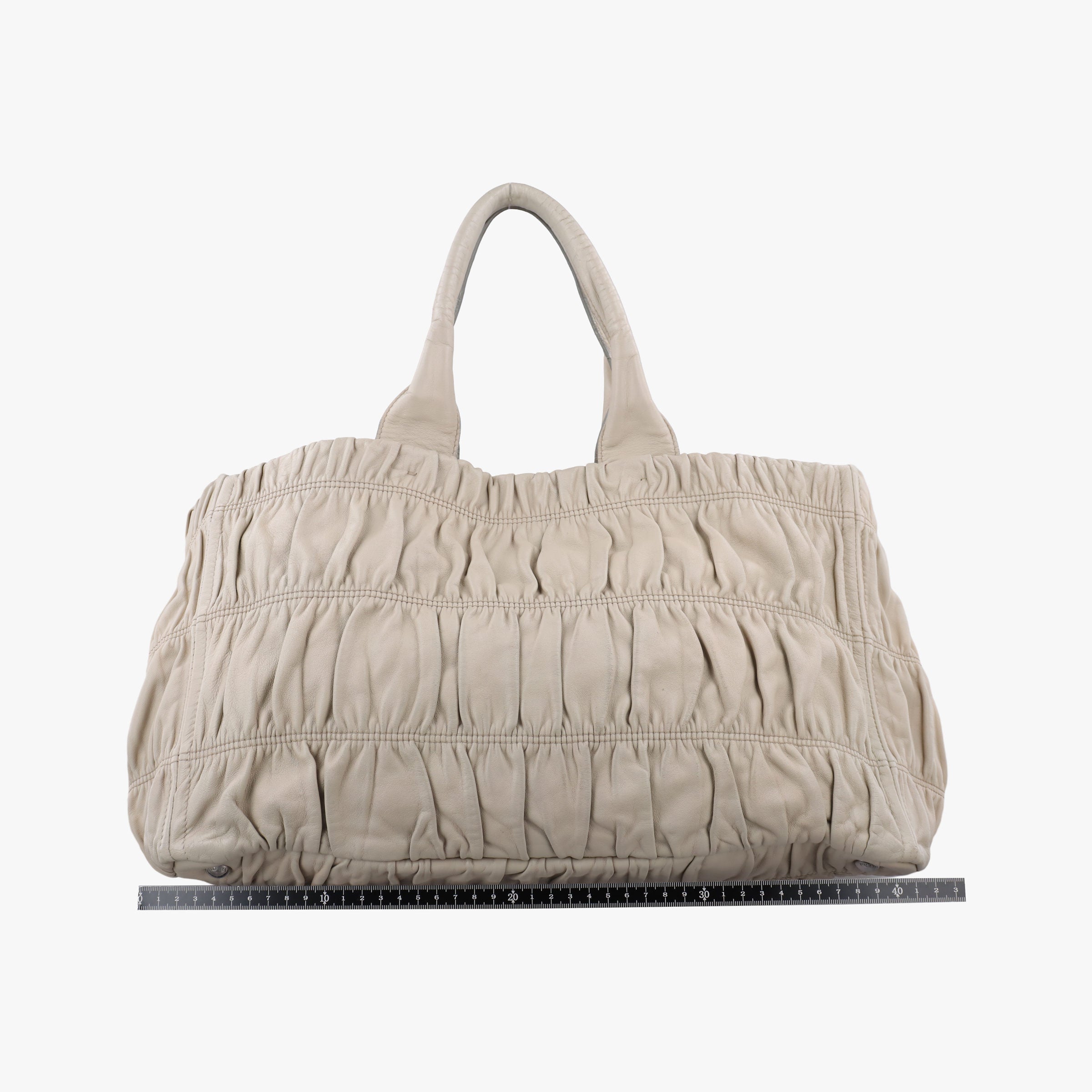Pre-owned Prada Gaufre Beige Nappa Leather  handbag | stylenewstar