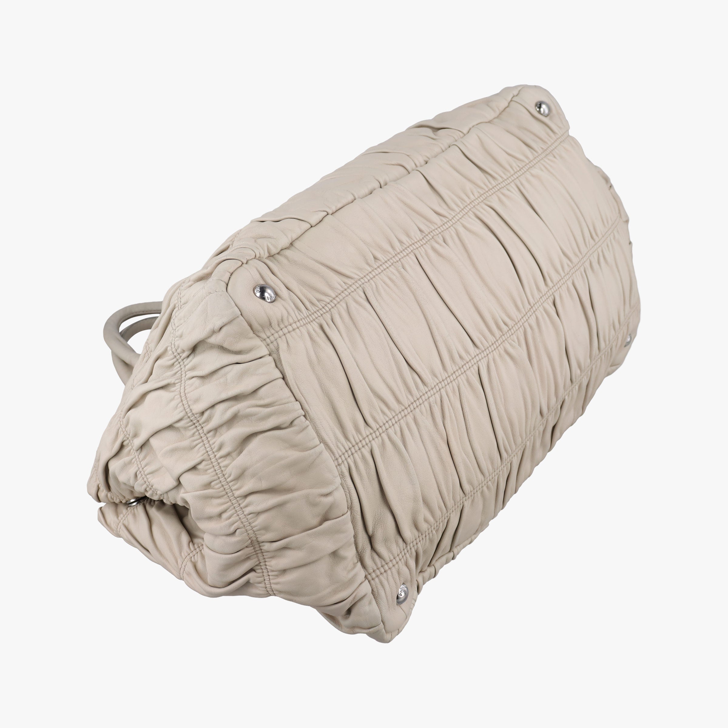 Pre-owned Prada Gaufre Beige Nappa Leather  handbag | stylenewstar