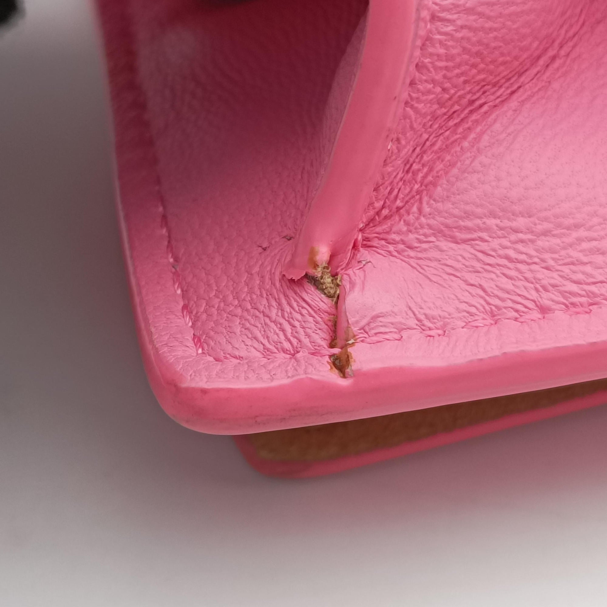 Pre-owned Bottega Veneta Cassette Pink lambskin  shoulderbag | stylenewstar