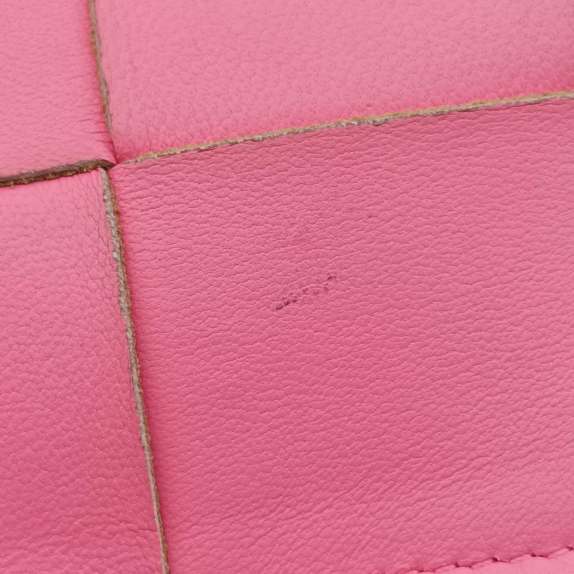 Pre-owned Bottega Veneta Cassette Pink lambskin  shoulderbag | stylenewstar