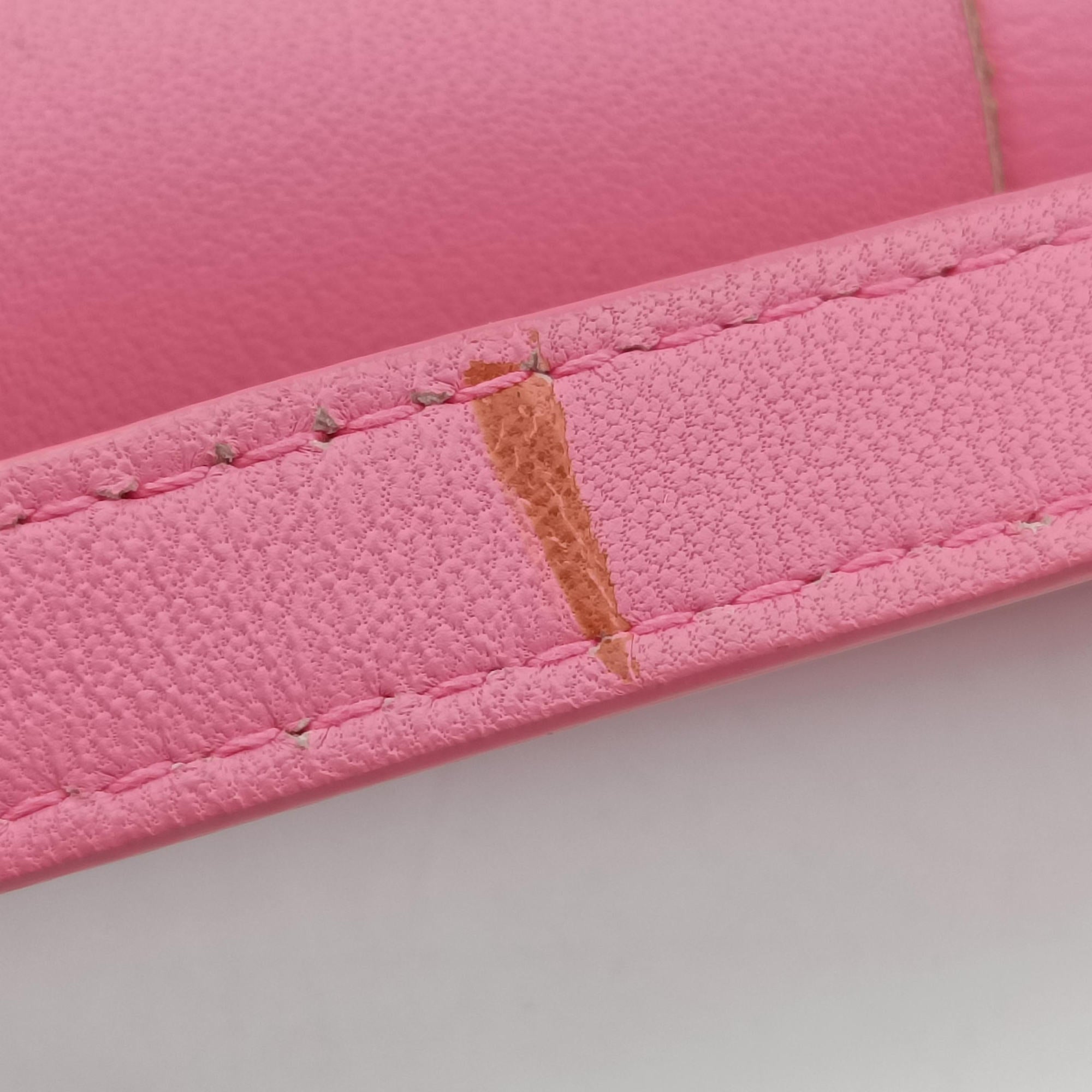 Pre-owned Bottega Veneta Cassette Pink lambskin  shoulderbag | stylenewstar
