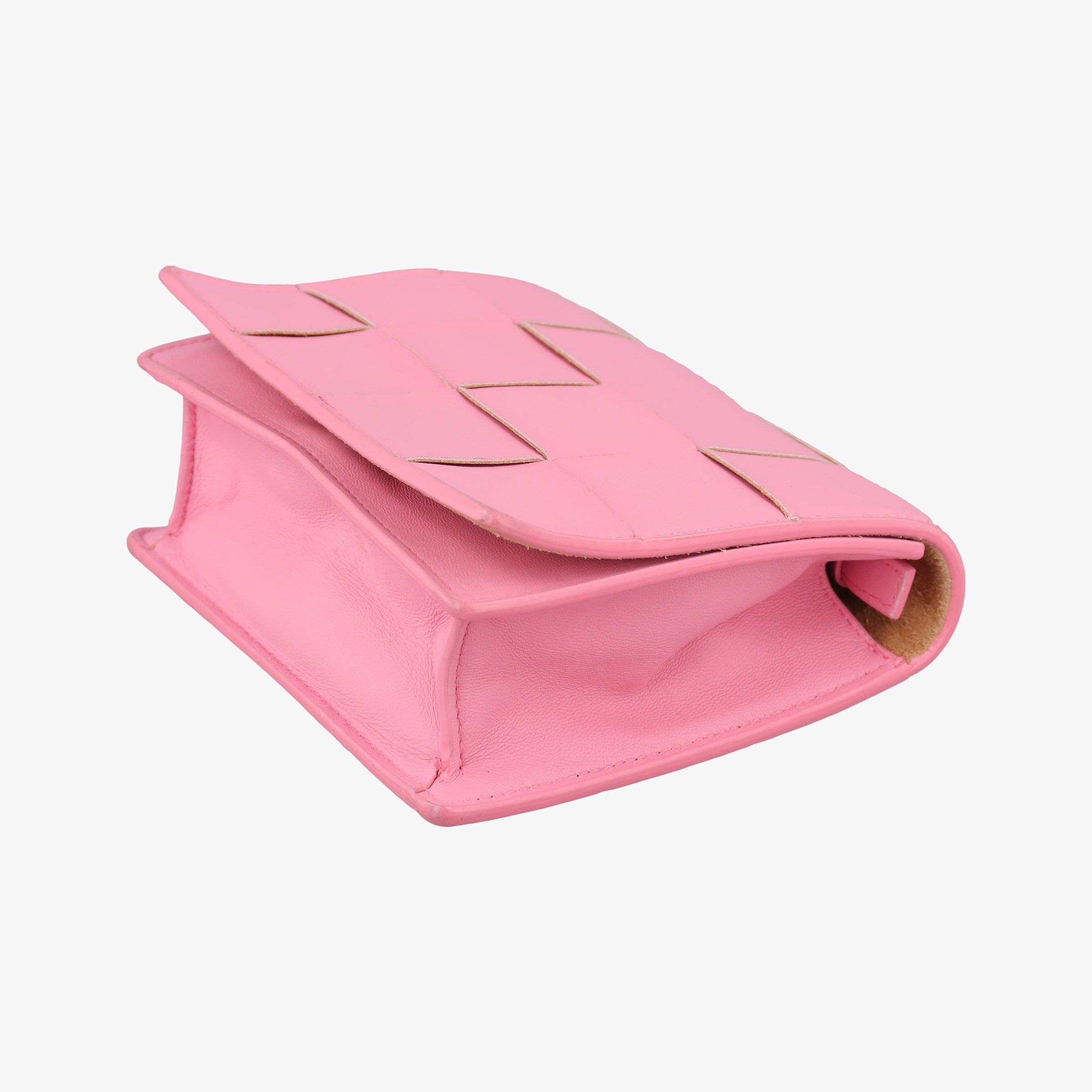 Pre-owned Bottega Veneta Cassette Pink lambskin  shoulderbag | stylenewstar