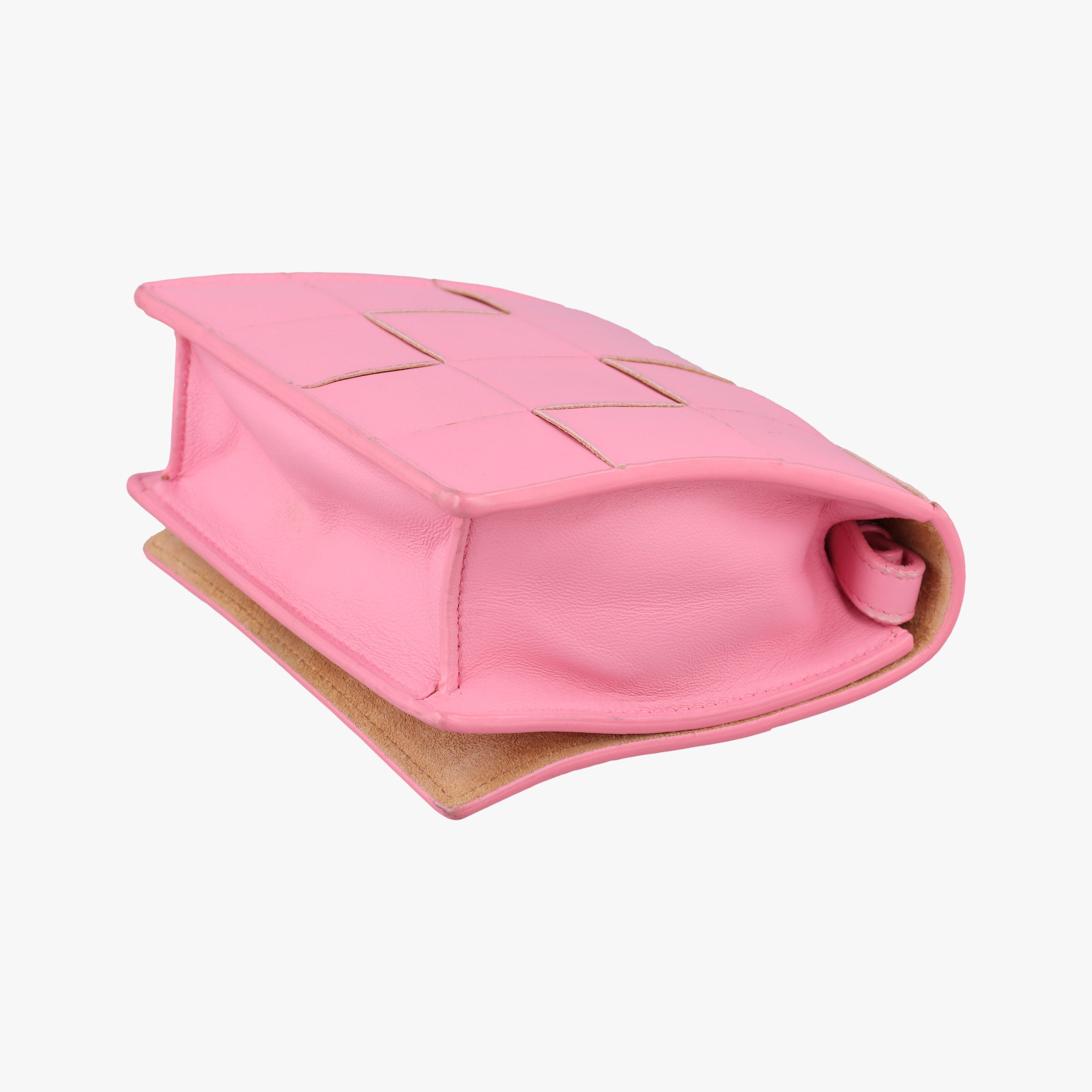 Pre-owned Bottega Veneta Cassette Pink lambskin  shoulderbag | stylenewstar