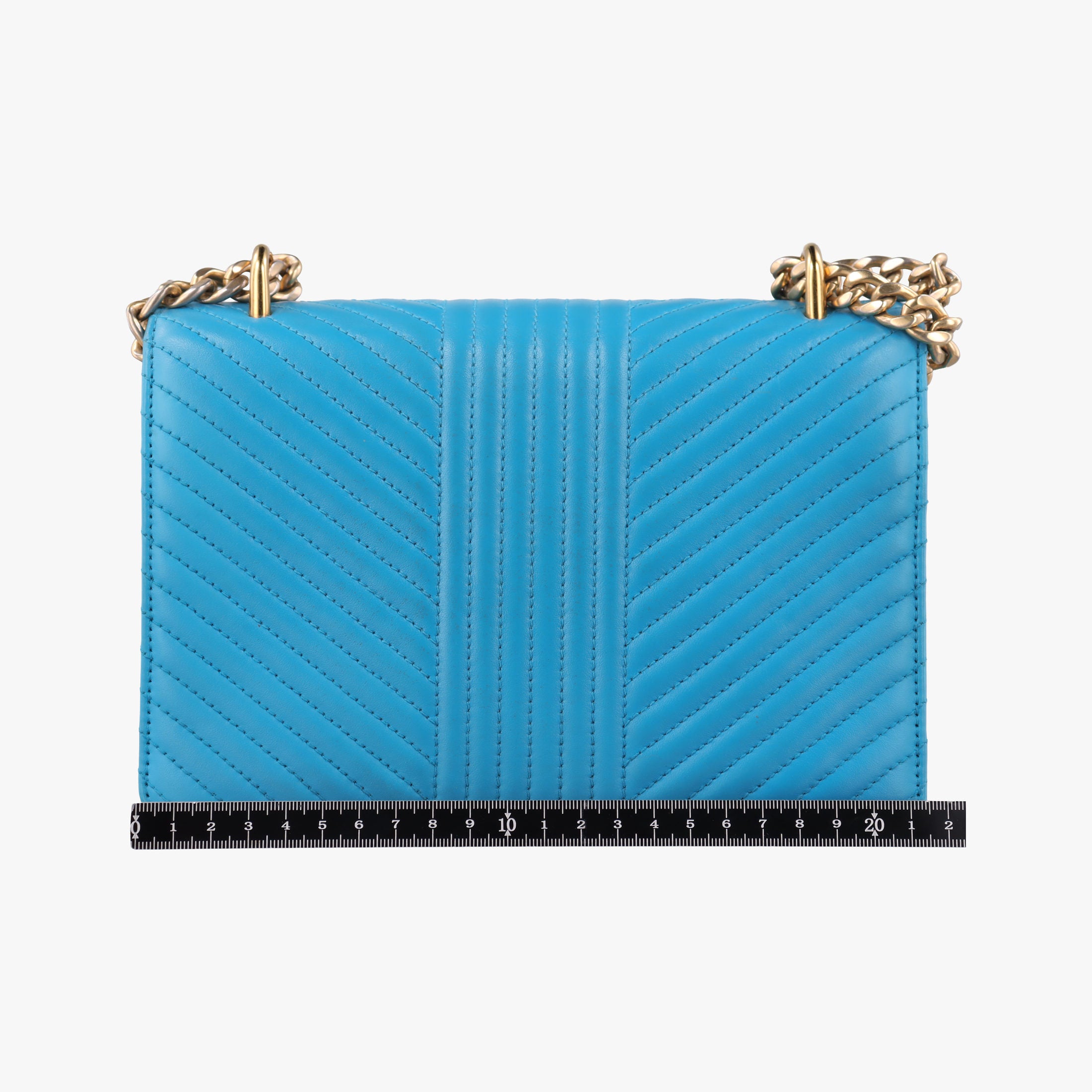 Vintage Prada Turn lock Chevron Impunture Autre Cuir Blue Leather  shoulderbag | stylenewstar