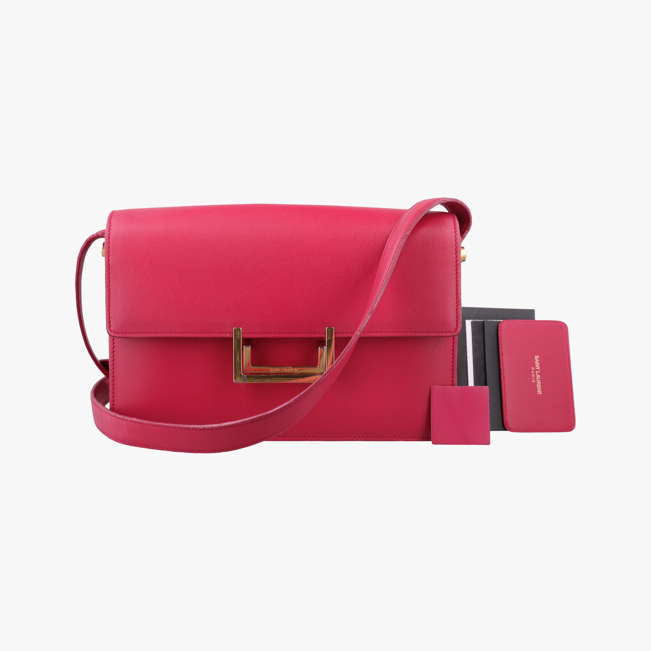 Pre-owned Yves Saint Laurent Classic Lulu Rose Leather 318025 shoulderbag | stylenewstar
