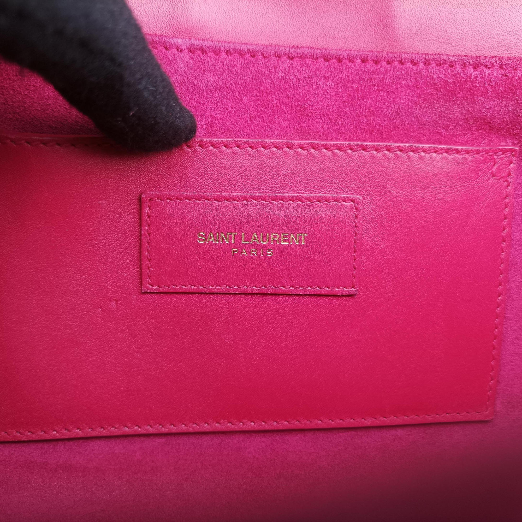 Pre-owned Yves Saint Laurent Classic Lulu Rose Leather 318025 shoulderbag | stylenewstar