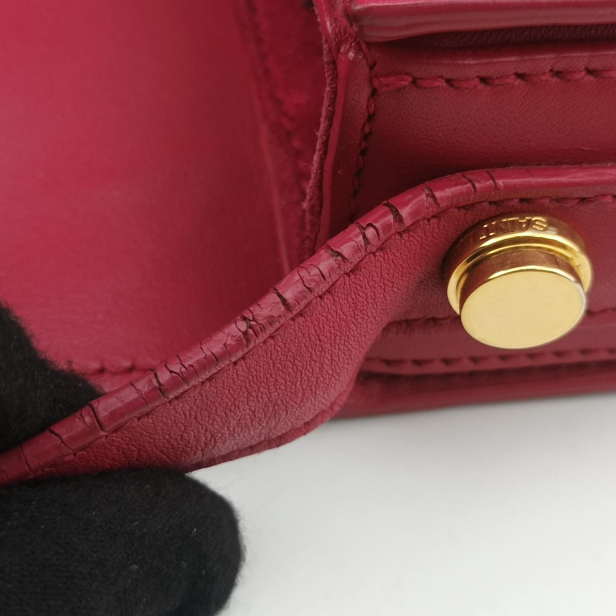 Pre-owned Yves Saint Laurent Classic Lulu Rose Leather 318025 shoulderbag | stylenewstar