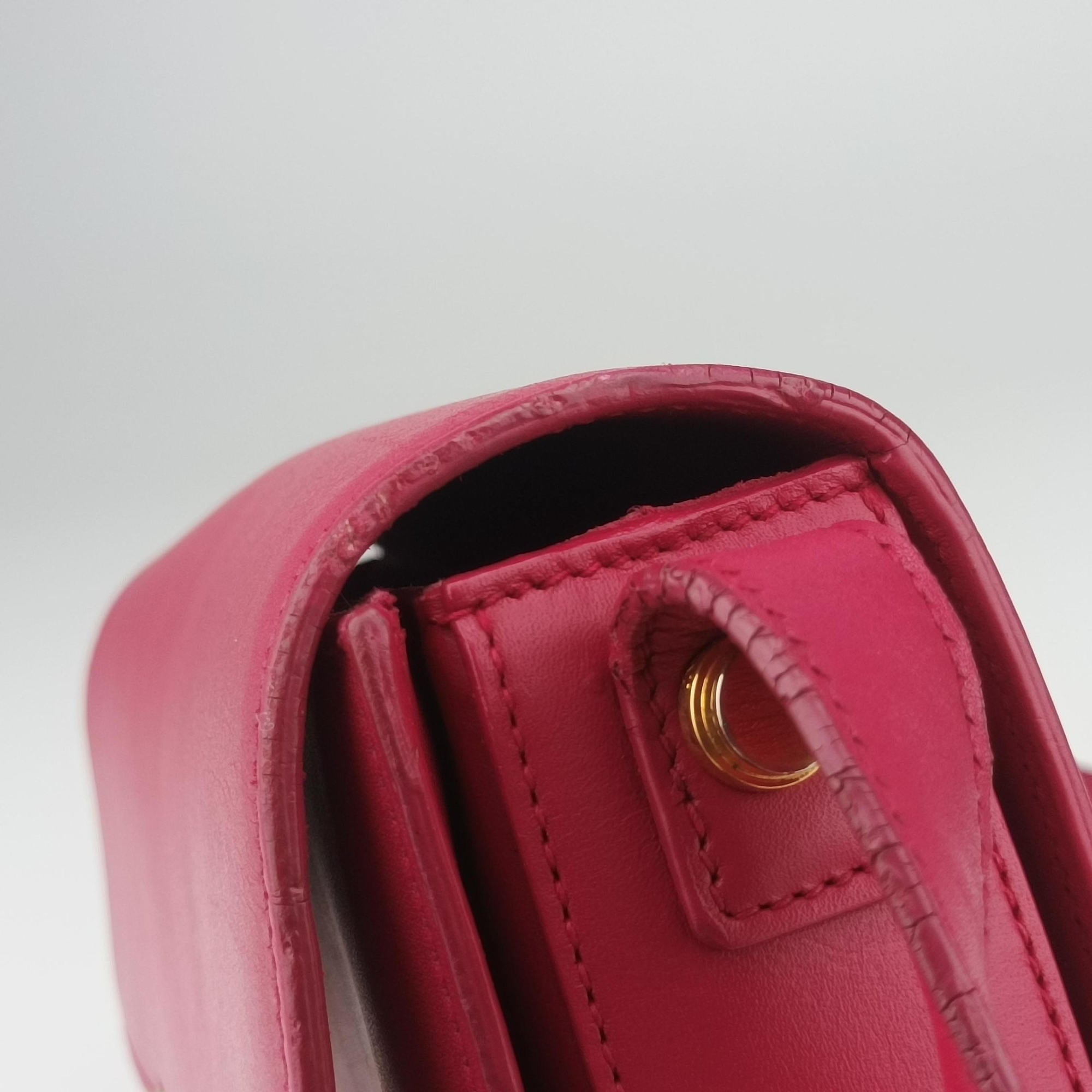 Pre-owned Yves Saint Laurent Classic Lulu Rose Leather 318025 shoulderbag | stylenewstar