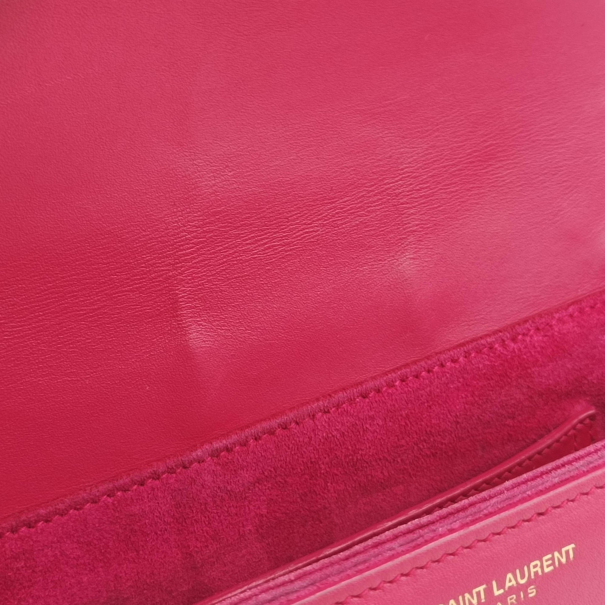 Pre-owned Yves Saint Laurent Classic Lulu Rose Leather 318025 shoulderbag | stylenewstar