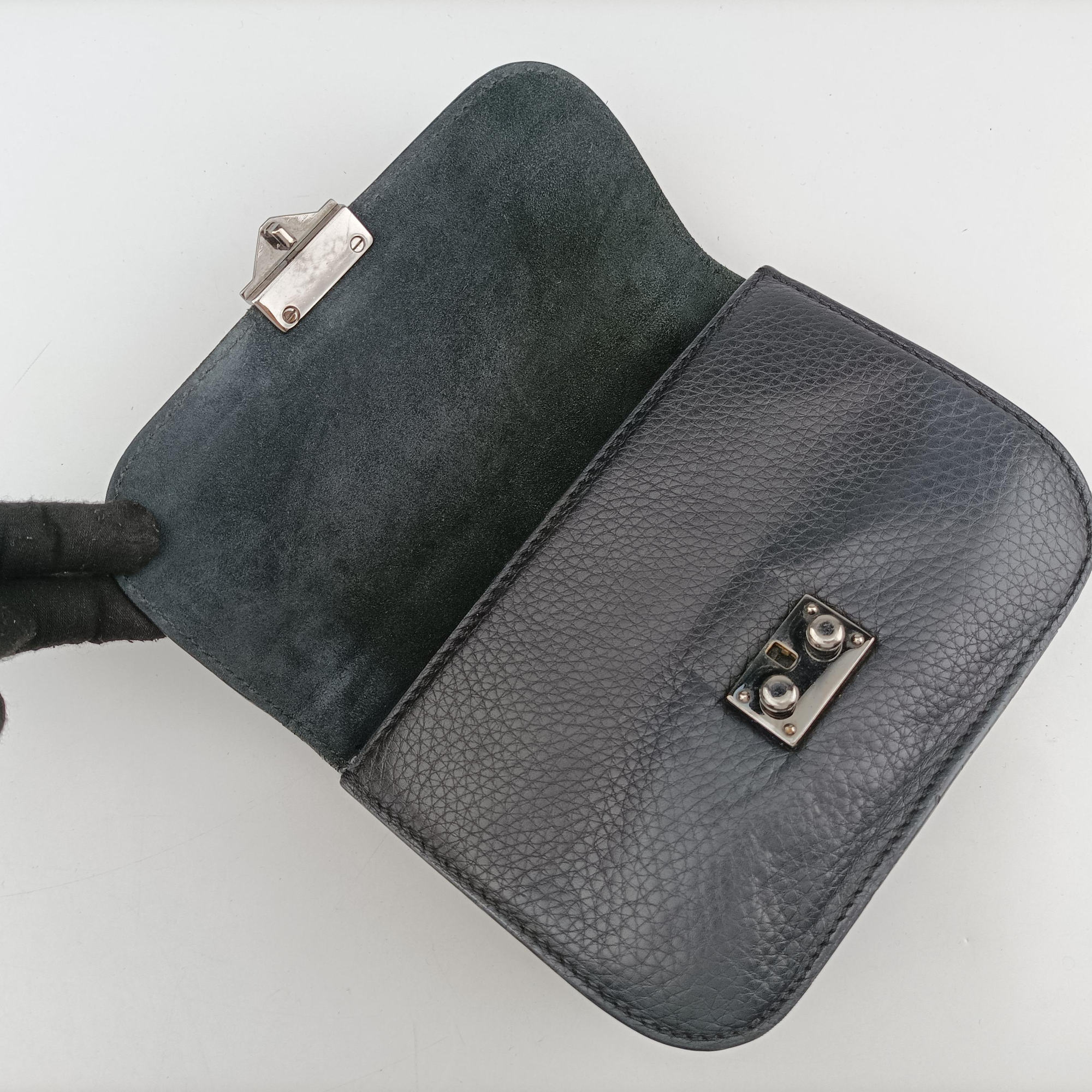 Secondhand Valentino Rockstud Glam Lock Black Leather  shoulderbag | stylenewstar