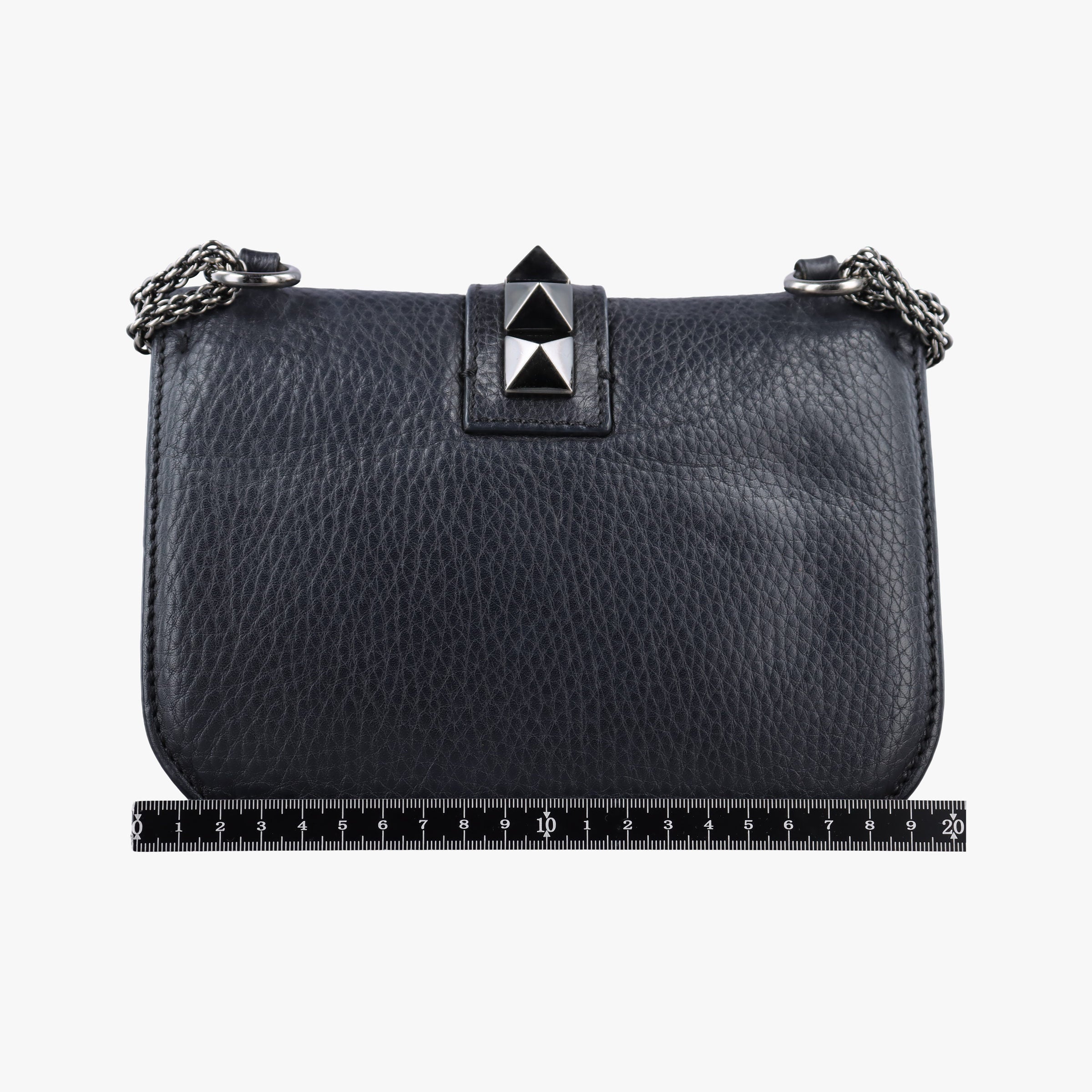 Secondhand Valentino Rockstud Glam Lock Black Leather  shoulderbag | stylenewstar