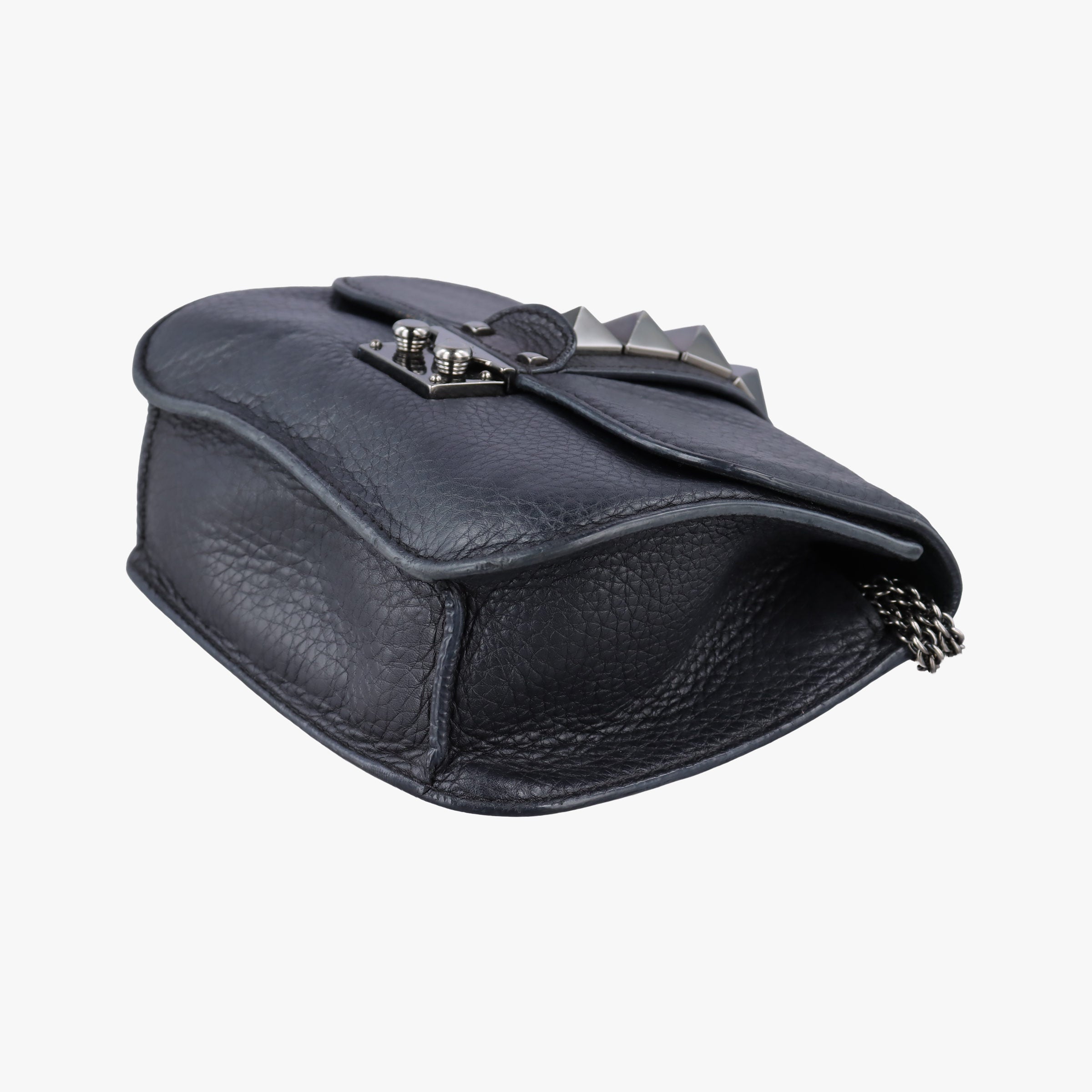 Secondhand Valentino Rockstud Glam Lock Black Leather  shoulderbag | stylenewstar