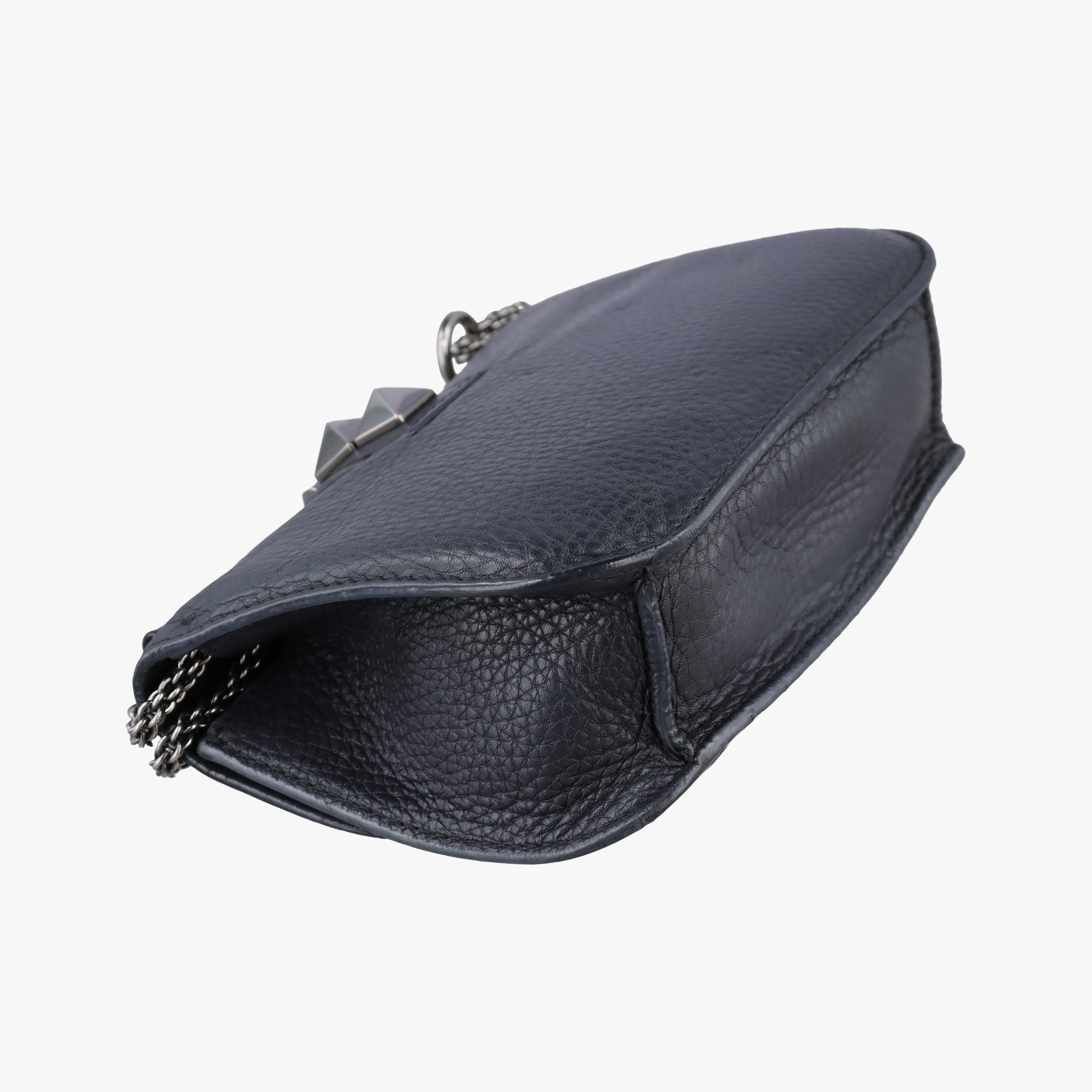 Secondhand Valentino Rockstud Glam Lock Black Leather  shoulderbag | stylenewstar
