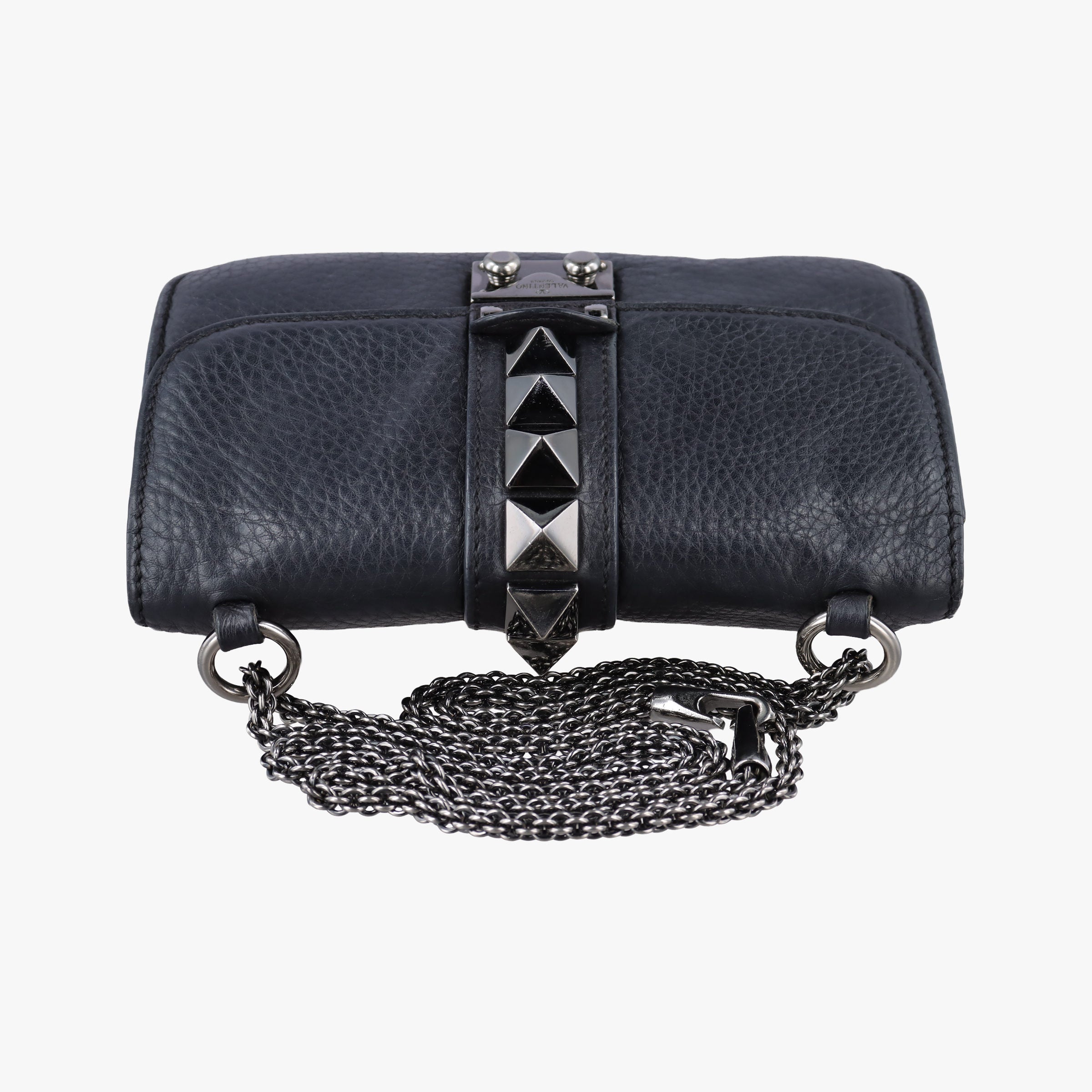 Secondhand Valentino Rockstud Glam Lock Black Leather  shoulderbag | stylenewstar