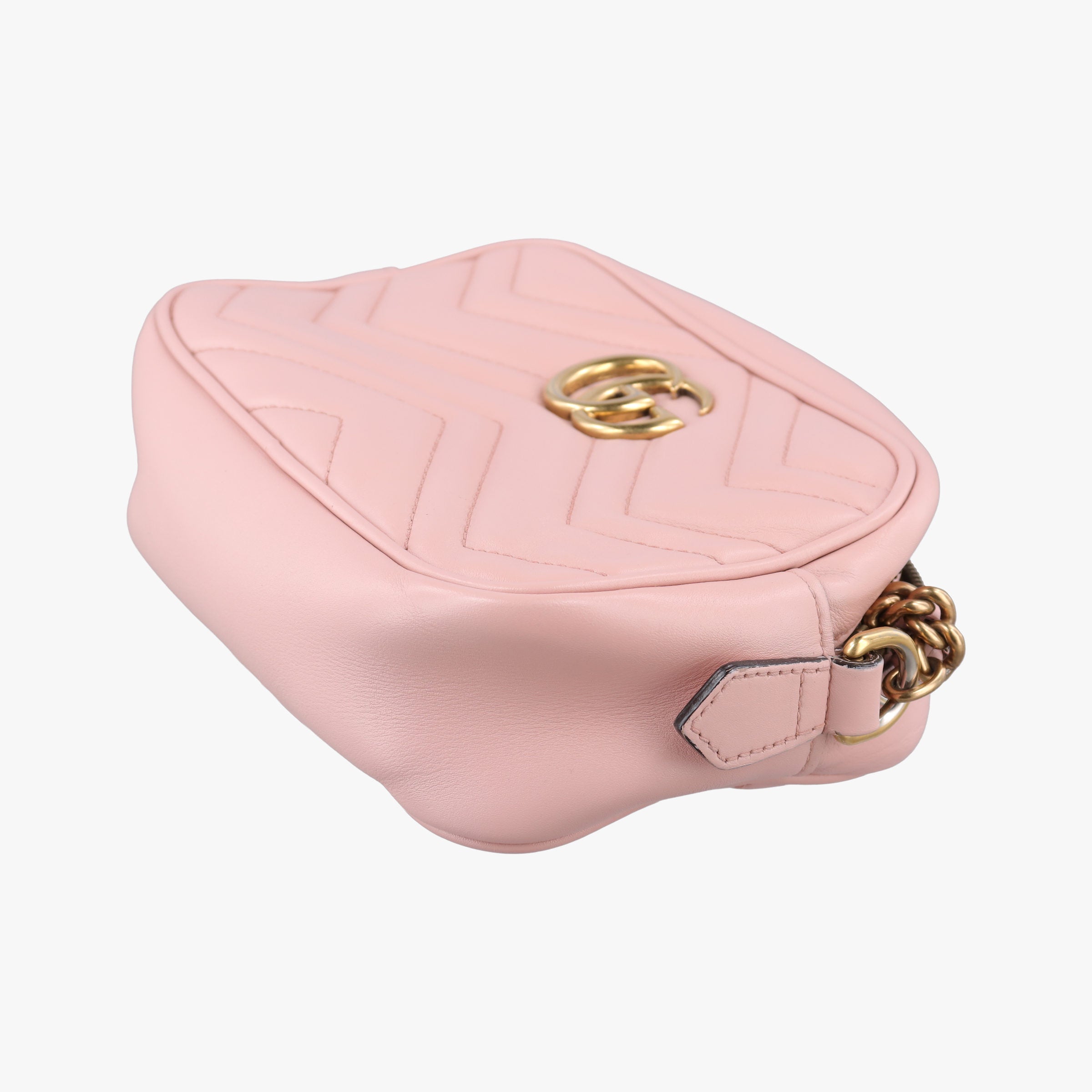 Pre-owned Gucci GG Marmont Pink Leather 448065 shoulderbag | stylenewstar