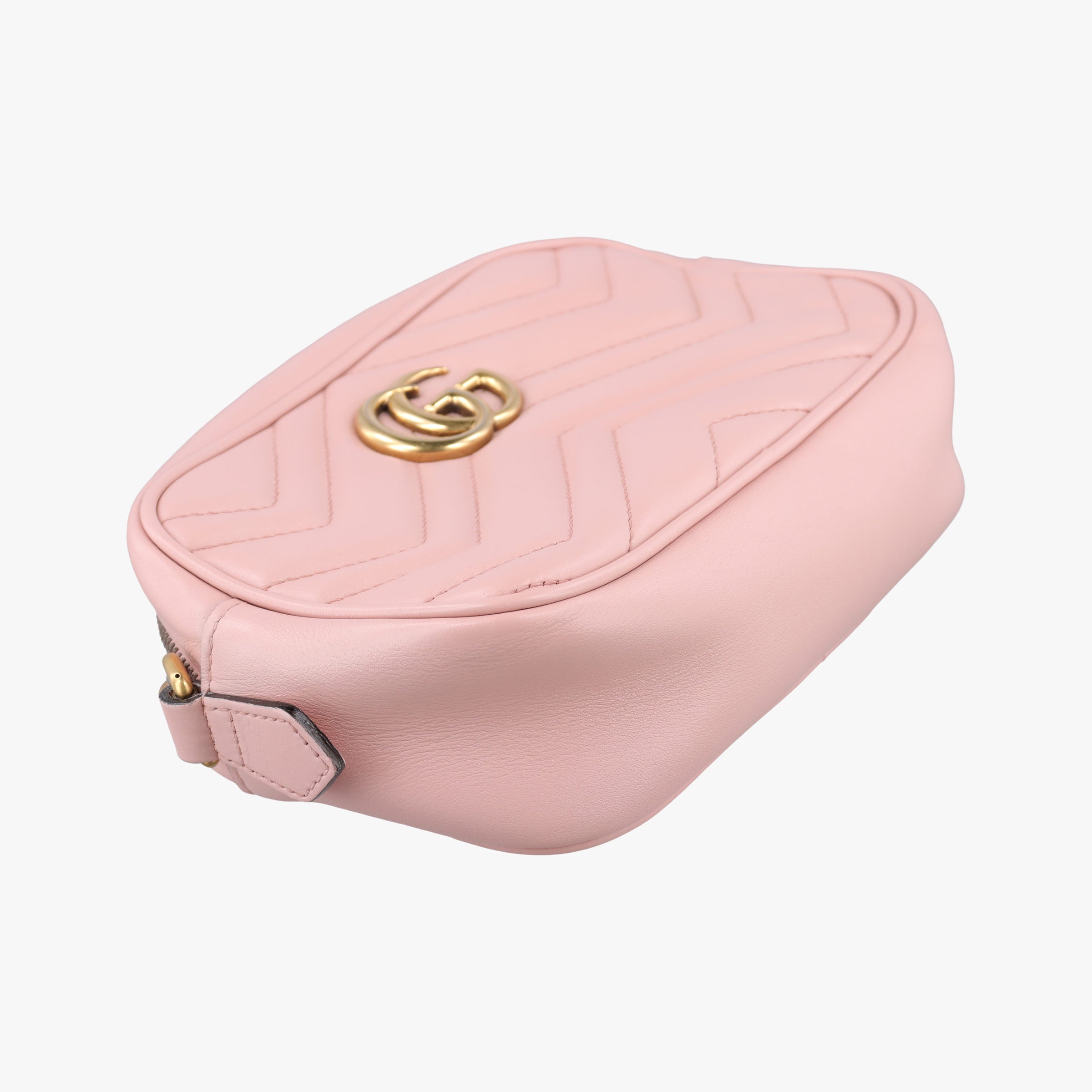 Pre-owned Gucci GG Marmont Pink Leather 448065 shoulderbag | stylenewstar