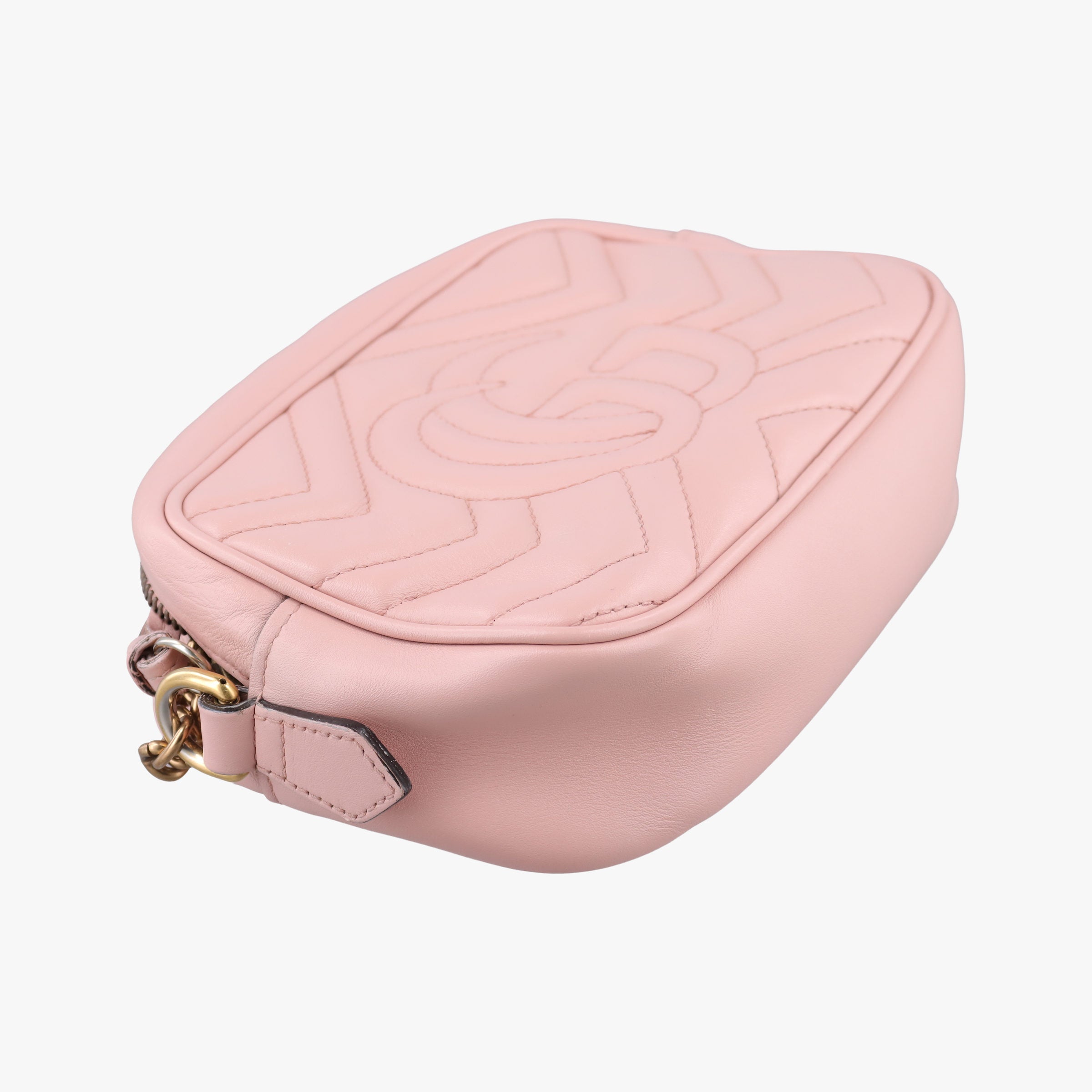 Pre-owned Gucci GG Marmont Pink Leather 448065 shoulderbag | stylenewstar