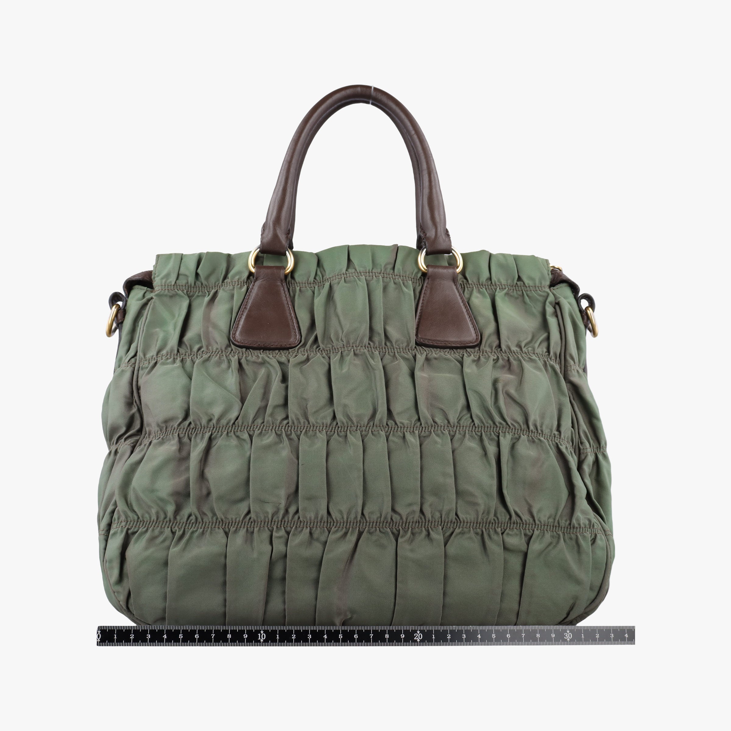 Vintage Prada Gaufre Green nylon BN1935 shoulderbag | stylenewstar