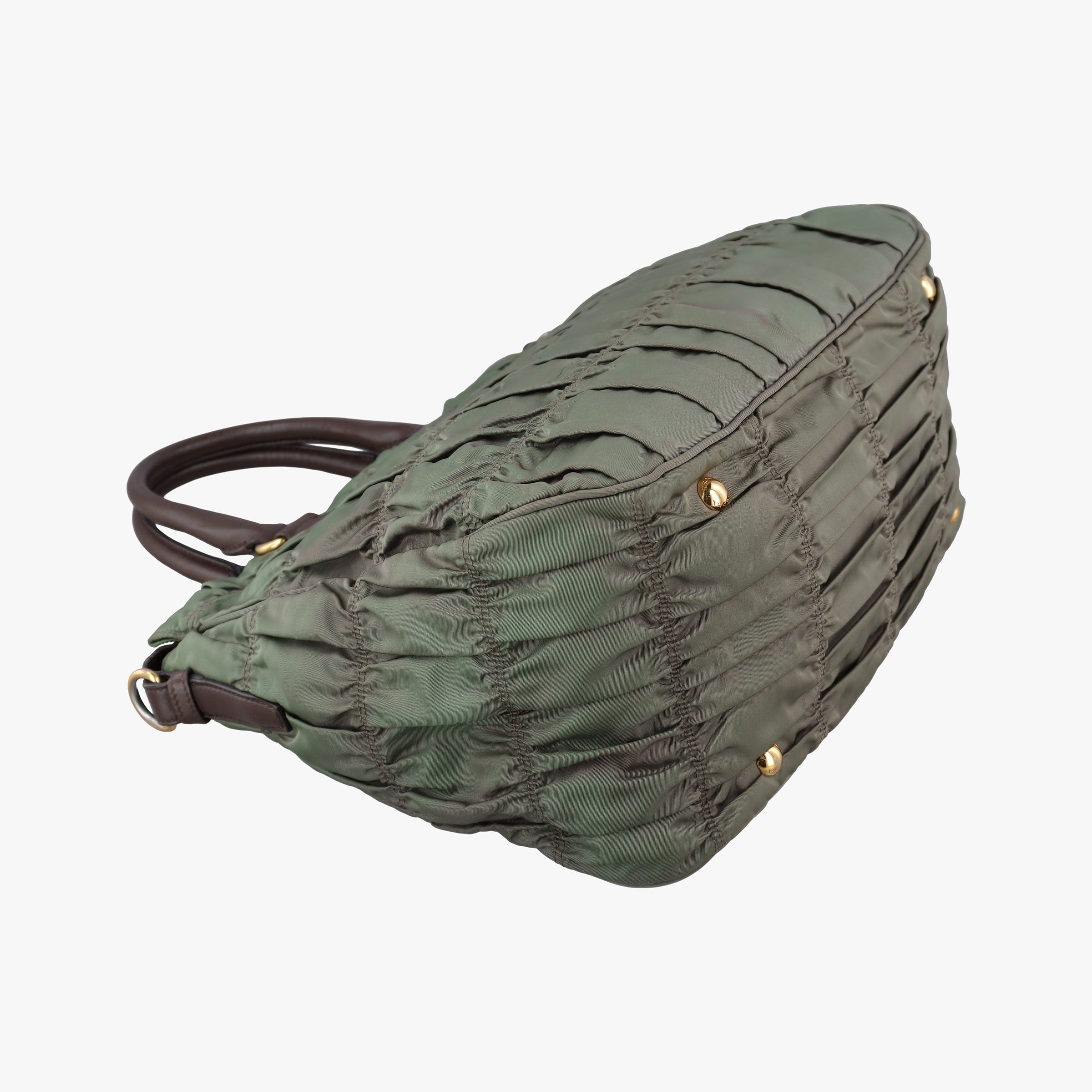 Vintage Prada Gaufre Green nylon BN1935 shoulderbag | stylenewstar