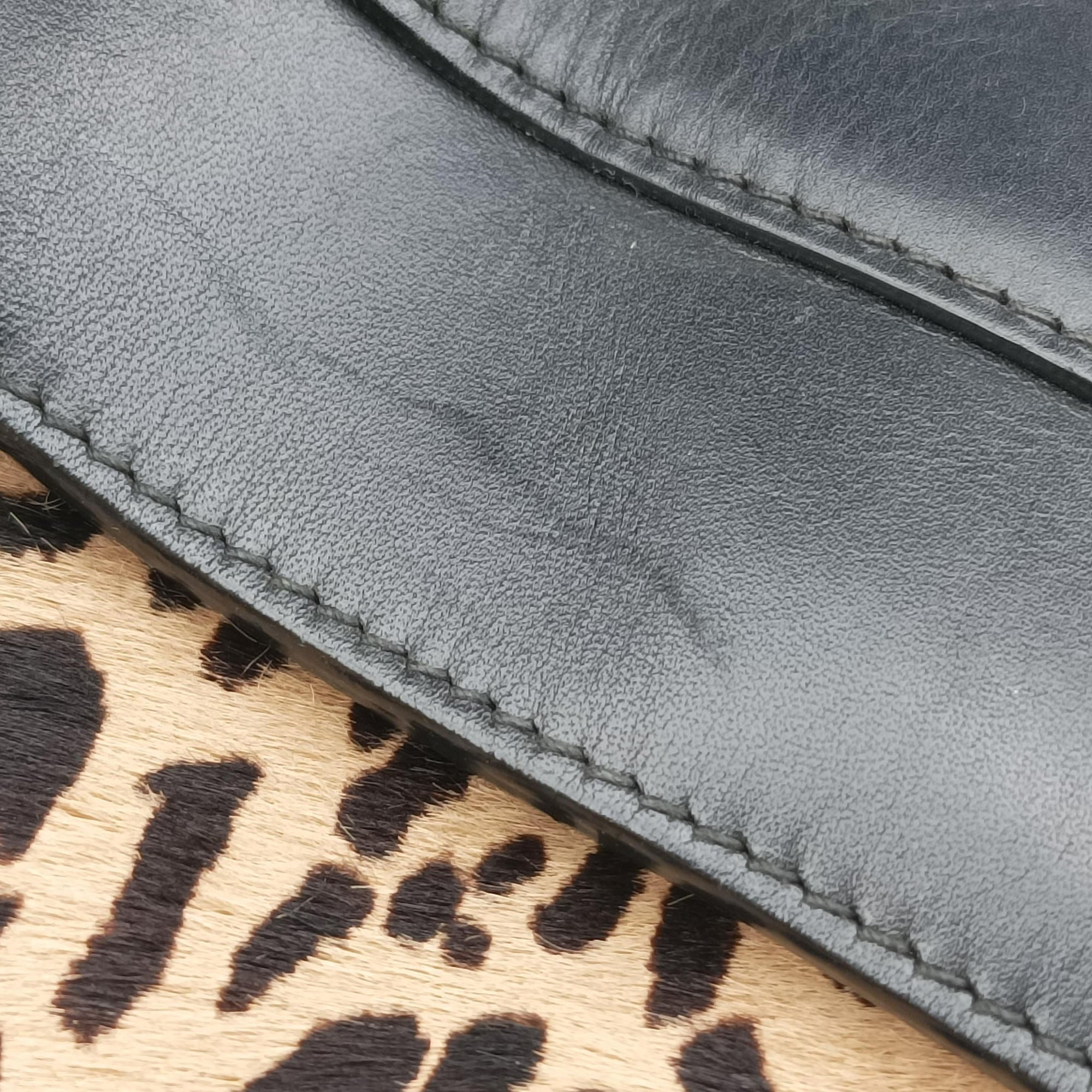 Vintage Bvlgari Serpenti Scaglie Black × Leopard Pattern Pony × Leather  shoulderbag | stylenewstar