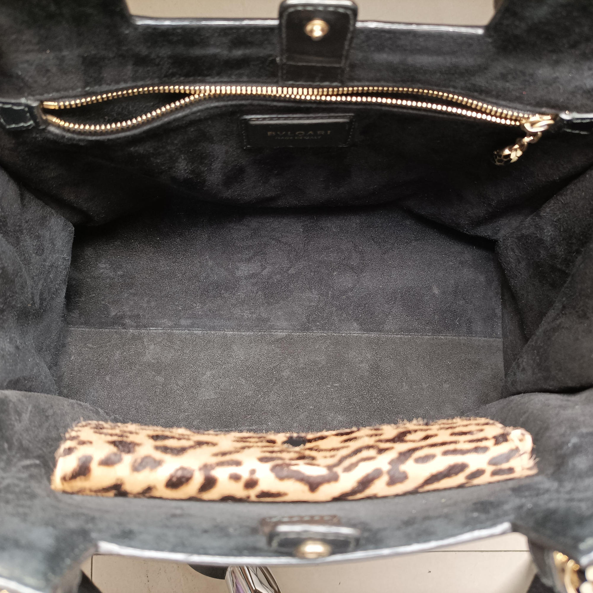Vintage Bvlgari Serpenti Scaglie Black × Leopard Pattern Pony × Leather  shoulderbag | stylenewstar