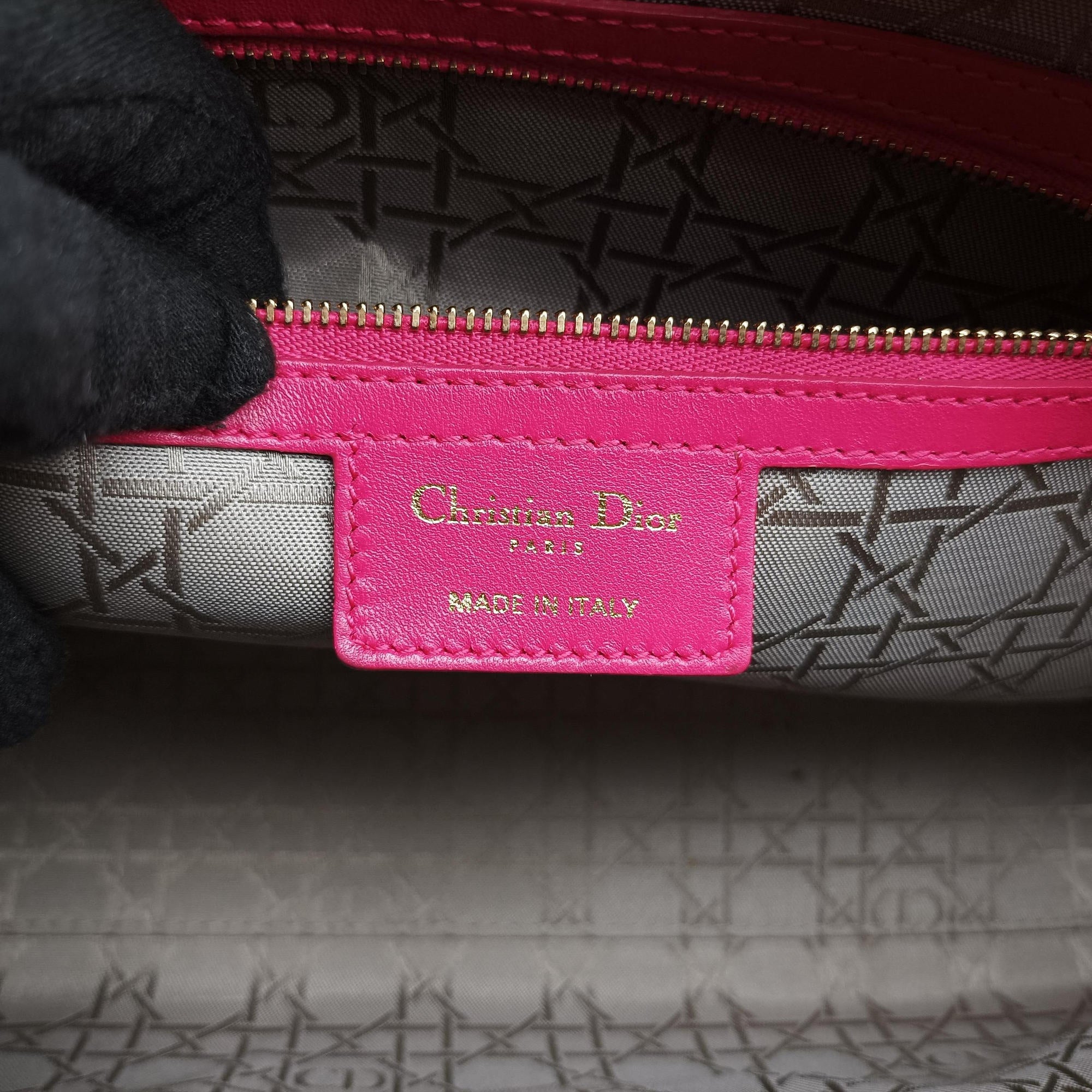 Secondhand Christian Dior Lady Dior Rose lambskin  shoulderbag | stylenewstar