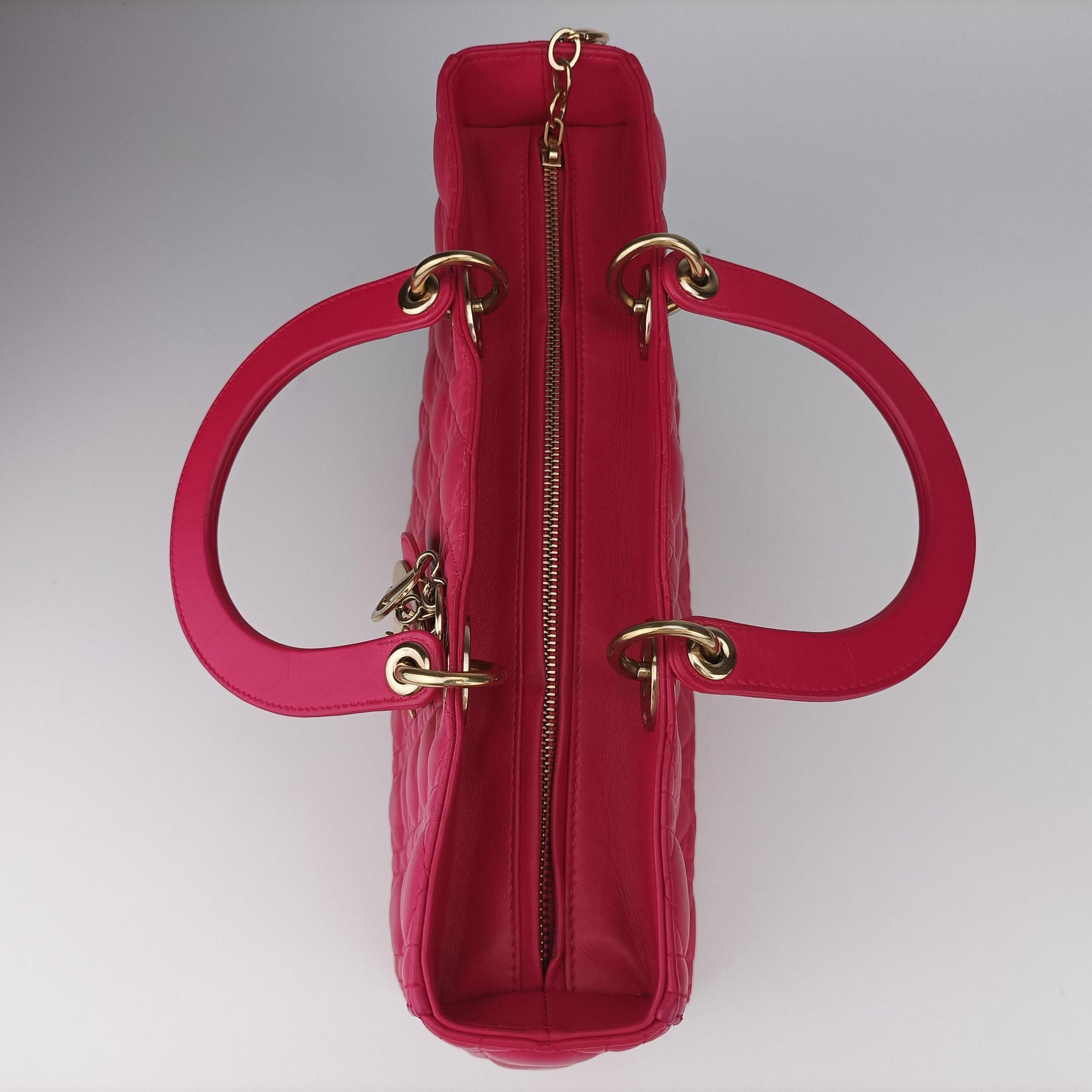 Secondhand Christian Dior Lady Dior Rose lambskin  shoulderbag | stylenewstar