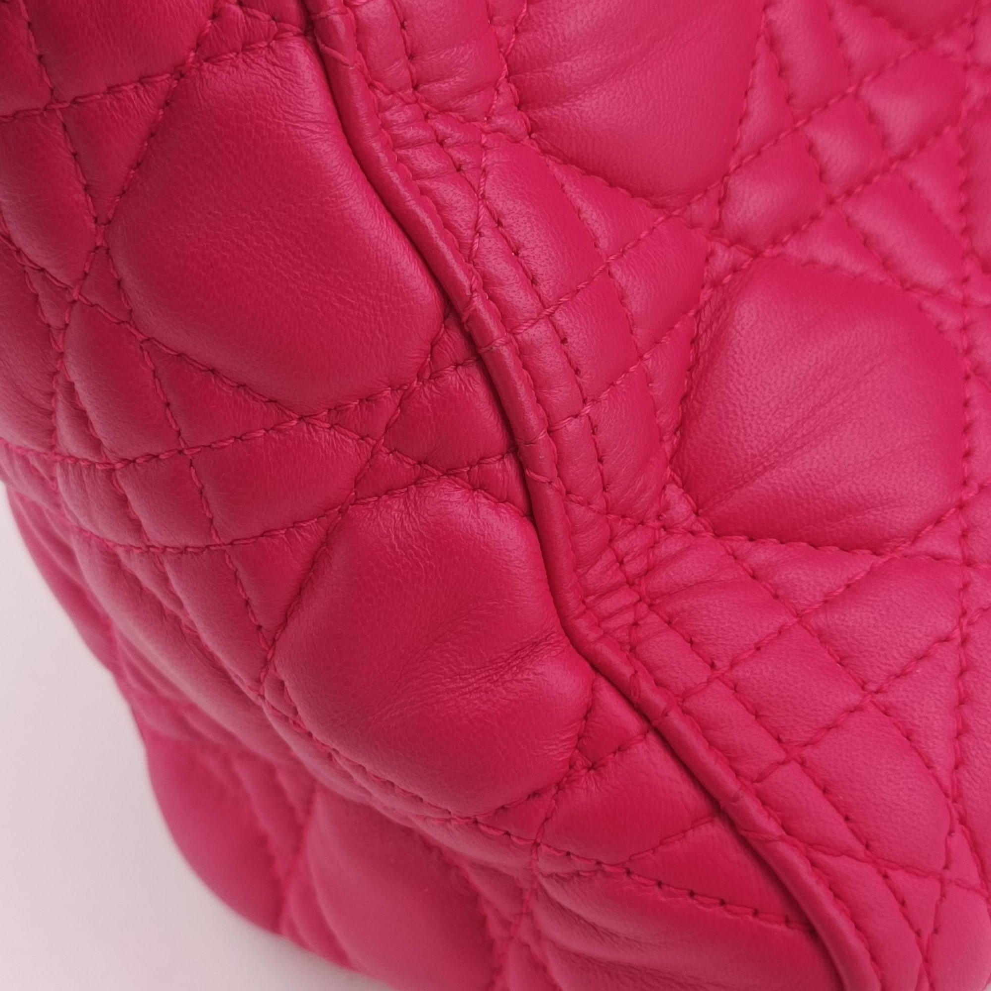 Secondhand Christian Dior Lady Dior Rose lambskin  shoulderbag | stylenewstar