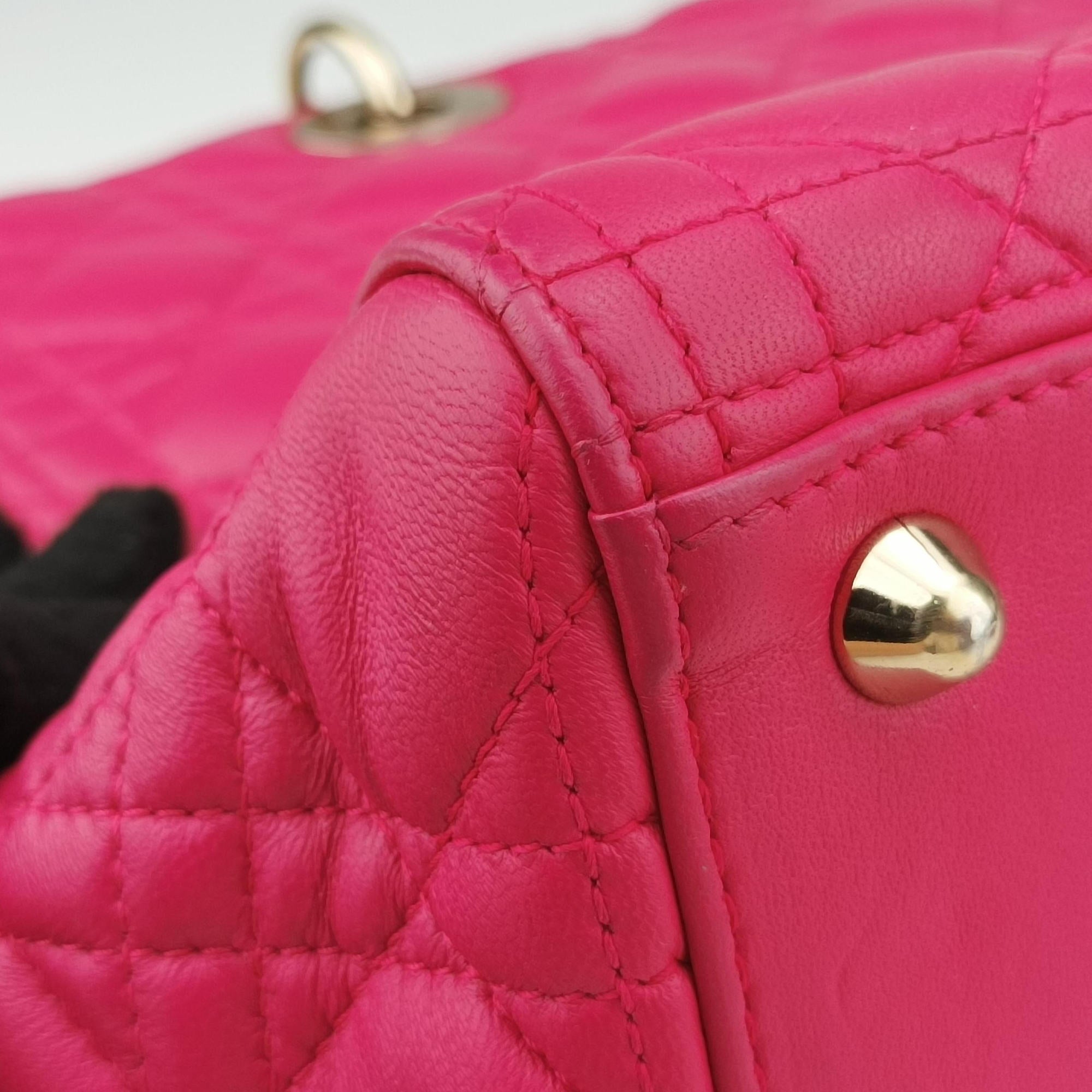 Secondhand Christian Dior Lady Dior Rose lambskin  shoulderbag | stylenewstar