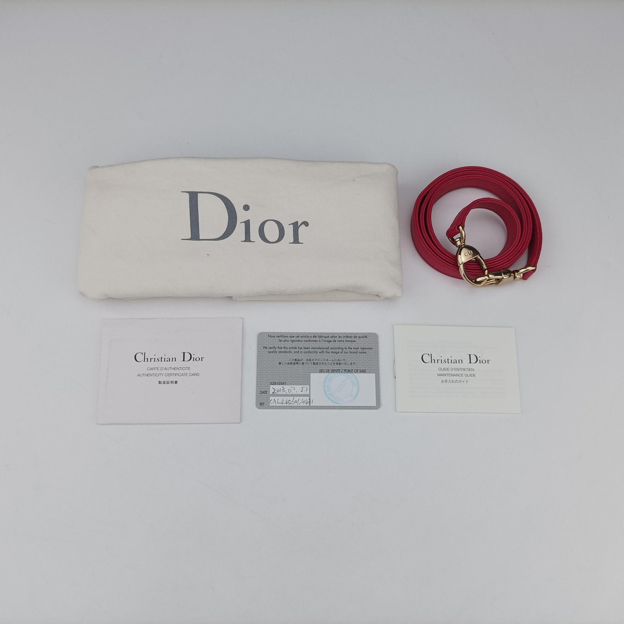Secondhand Christian Dior Lady Dior Rose lambskin  shoulderbag | stylenewstar