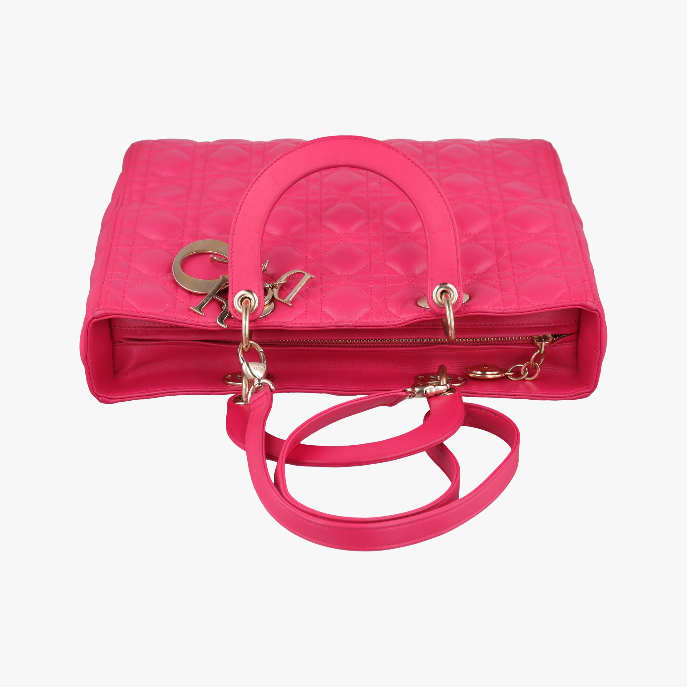Secondhand Christian Dior Lady Dior Rose lambskin  shoulderbag | stylenewstar