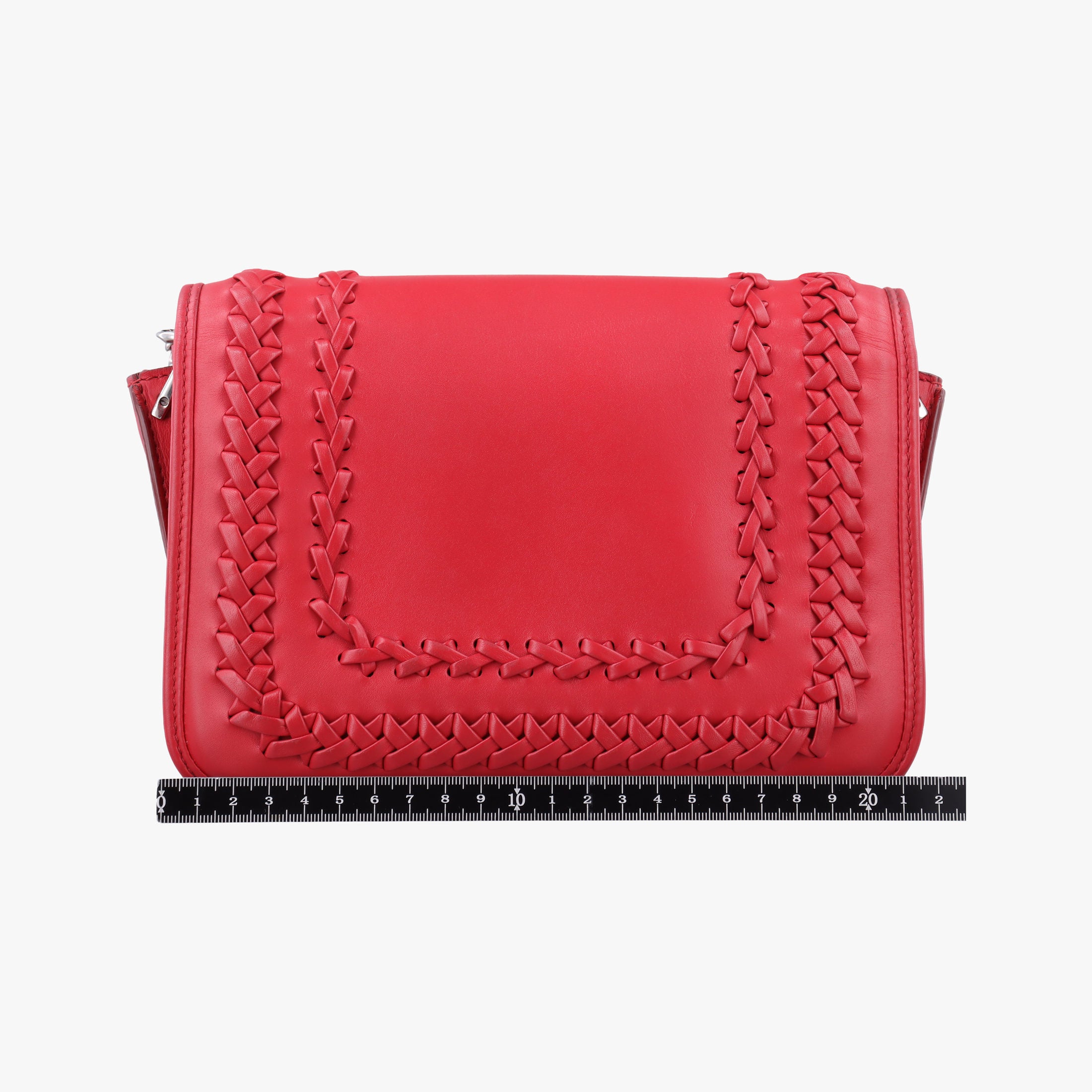 Pre-owned TODS Double T Red Leather  shoulderbag | stylenewstar