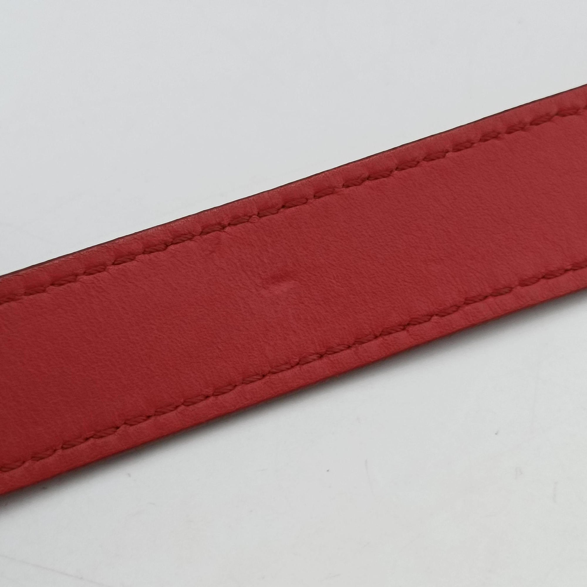 Pre-owned TODS Double T Red Leather  shoulderbag | stylenewstar