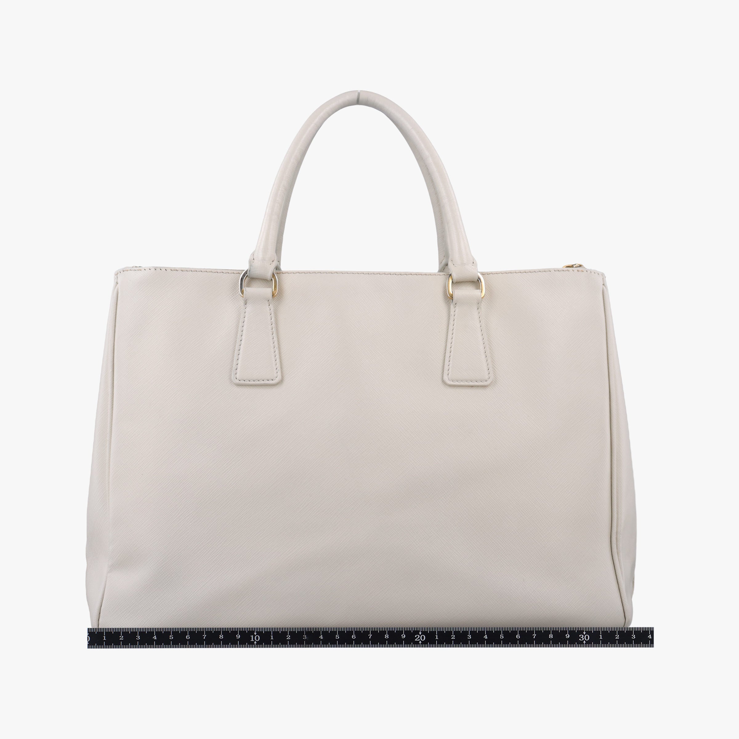 Pre-owned Prada Galleria White SAFFIANO Leather BN1801 shoulderbag | stylenewstar