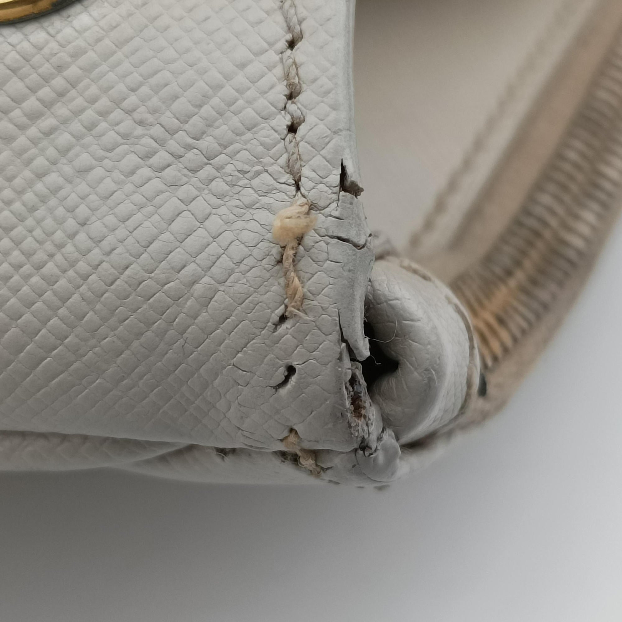 Pre-owned Prada Galleria White SAFFIANO Leather BN1801 shoulderbag | stylenewstar