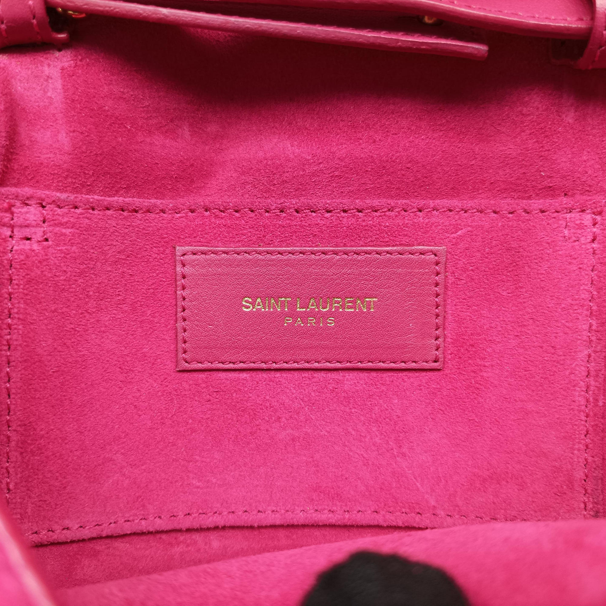 Vintage Yves Saint Laurent ChYc Mini Y Line Classic Cabasique WOC Rose Leather 311215 shoulderbag | stylenewstar