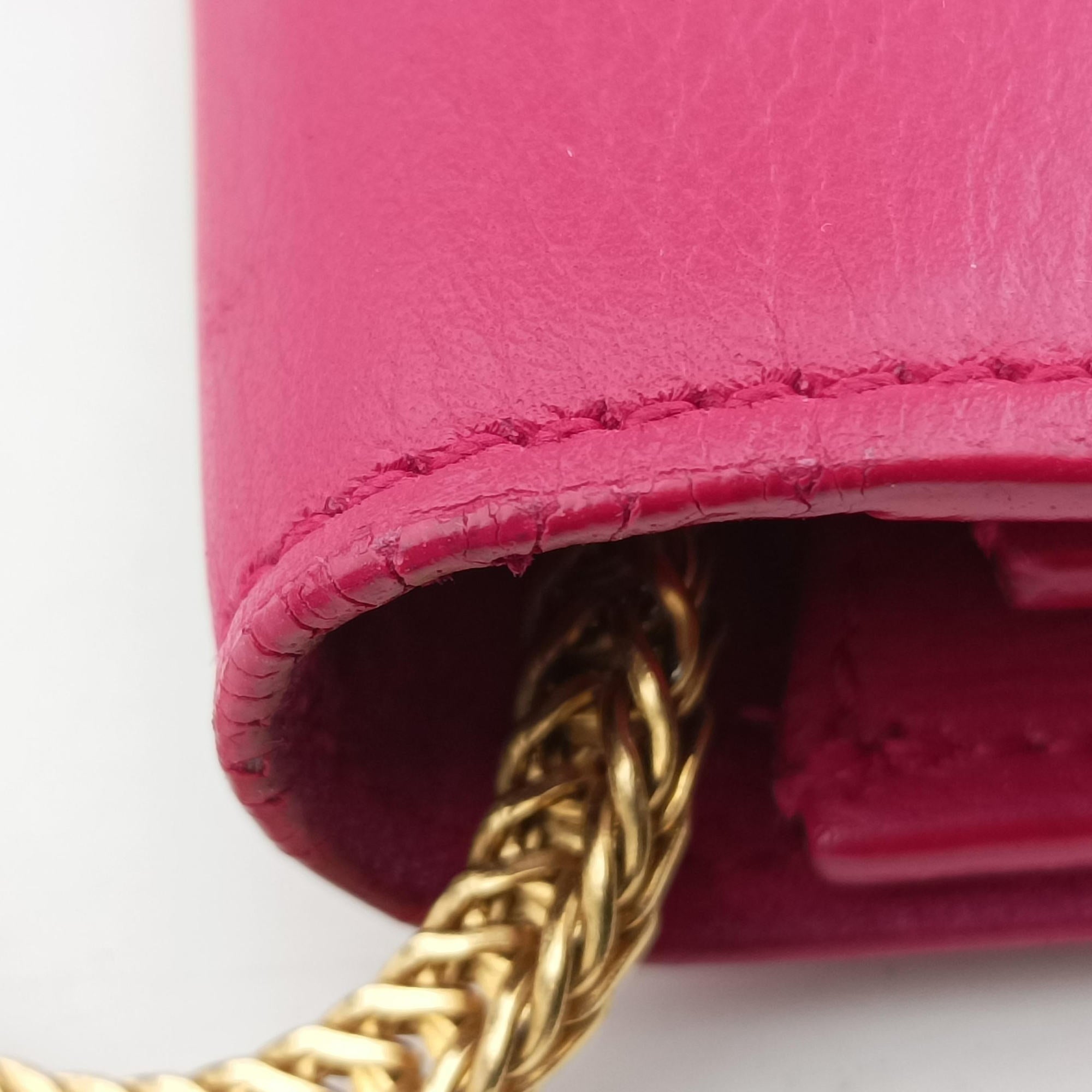 Vintage Yves Saint Laurent ChYc Mini Y Line Classic Cabasique WOC Rose Leather 311215 shoulderbag | stylenewstar