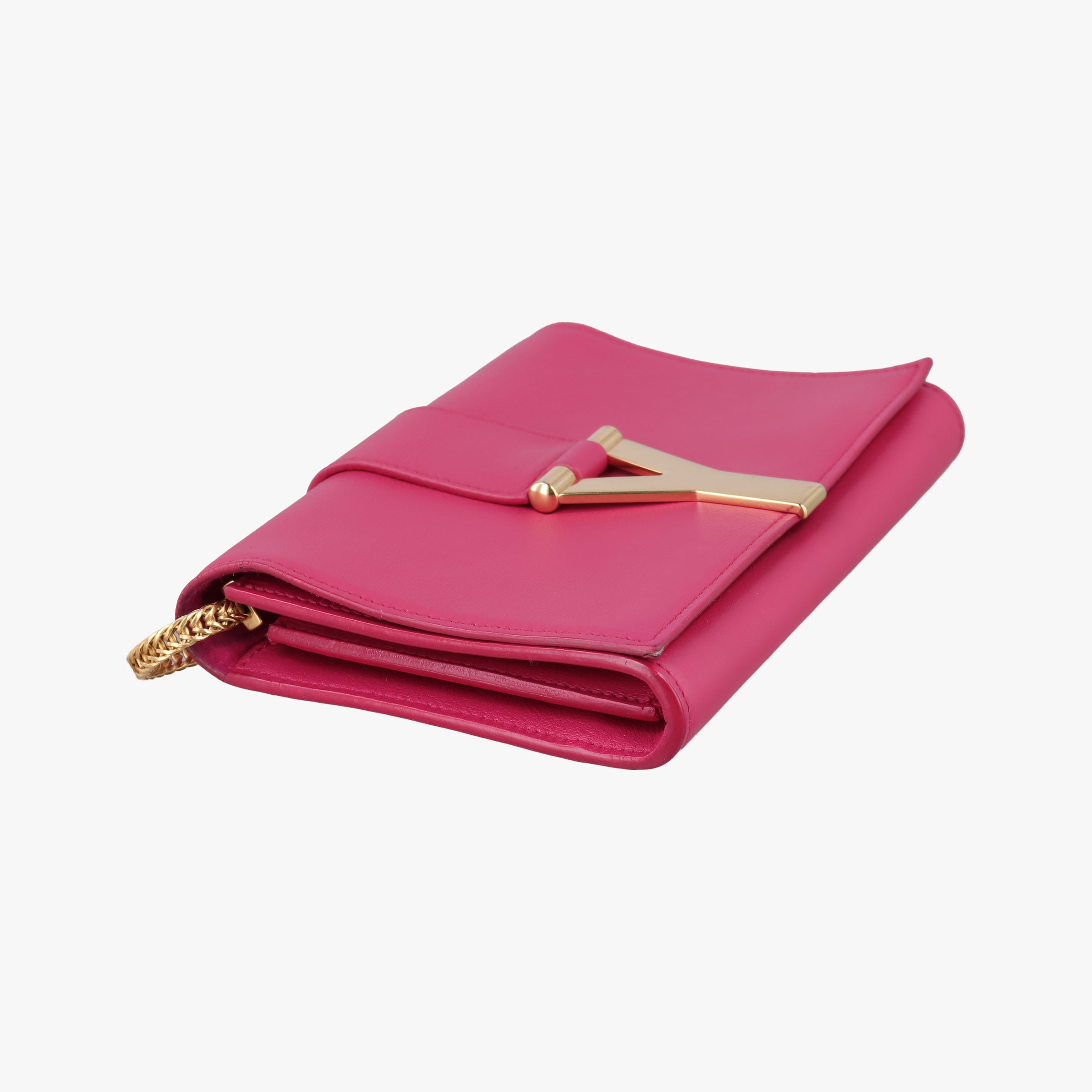 Vintage Yves Saint Laurent ChYc Mini Y Line Classic Cabasique WOC Rose Leather 311215 shoulderbag | stylenewstar