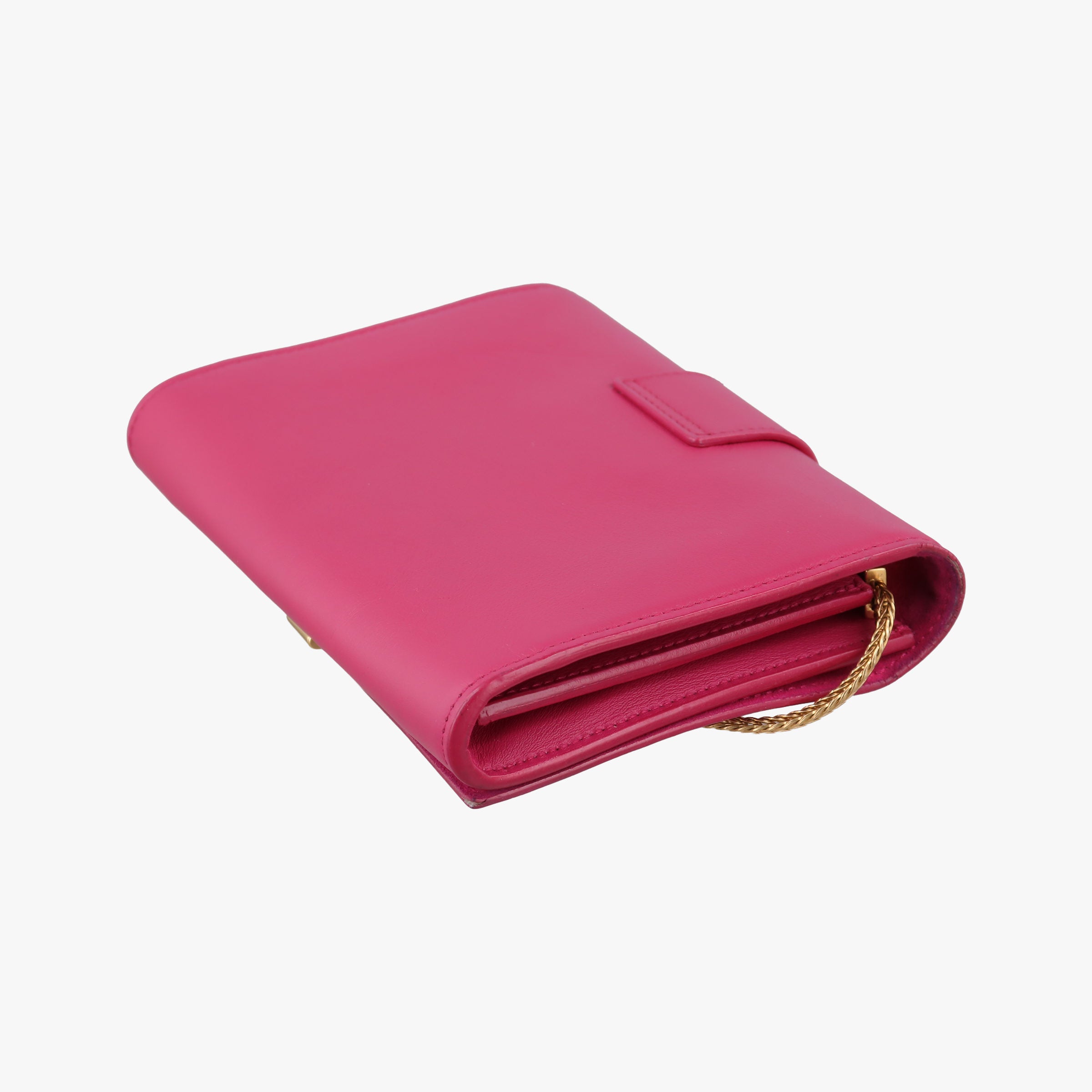 Vintage Yves Saint Laurent ChYc Mini Y Line Classic Cabasique WOC Rose Leather 311215 shoulderbag | stylenewstar
