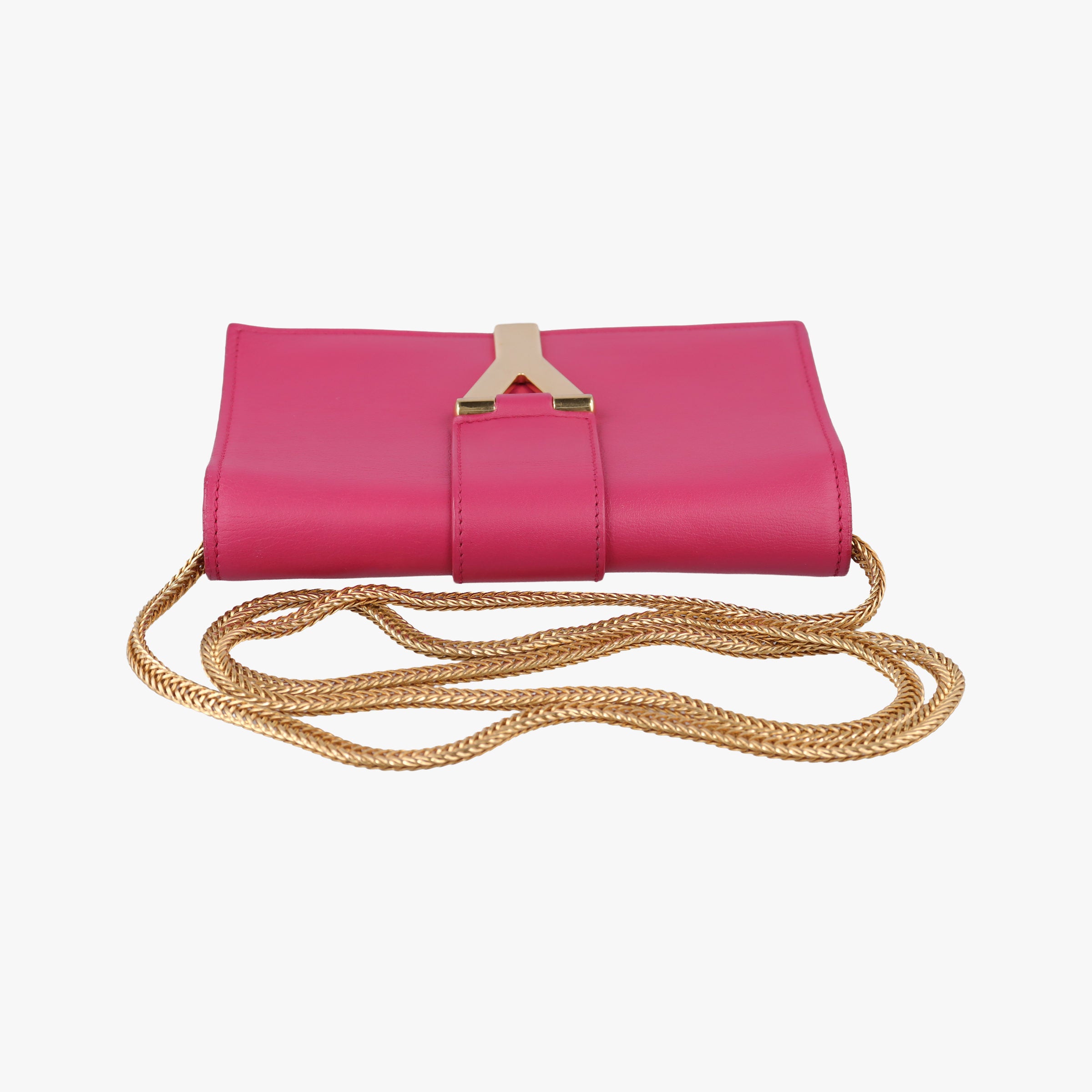 Vintage Yves Saint Laurent ChYc Mini Y Line Classic Cabasique WOC Rose Leather 311215 shoulderbag | stylenewstar