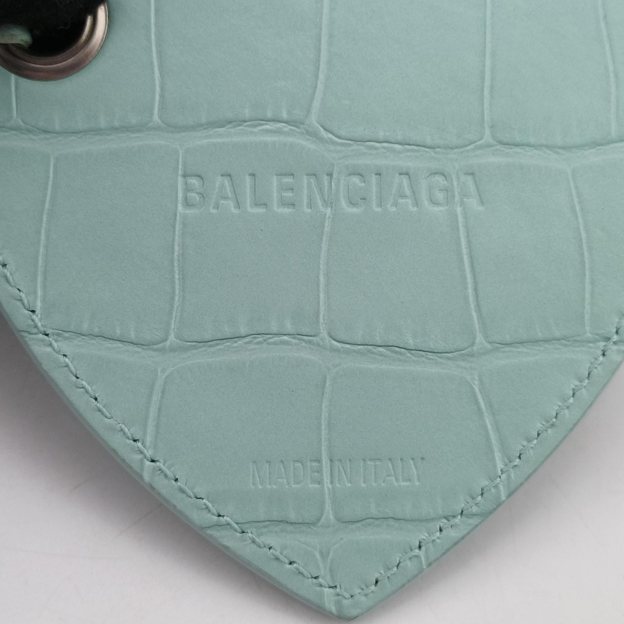 Pre-owned Balenciaga Le Cagole mini Blue lambskin  shoulderbag | stylenewstar