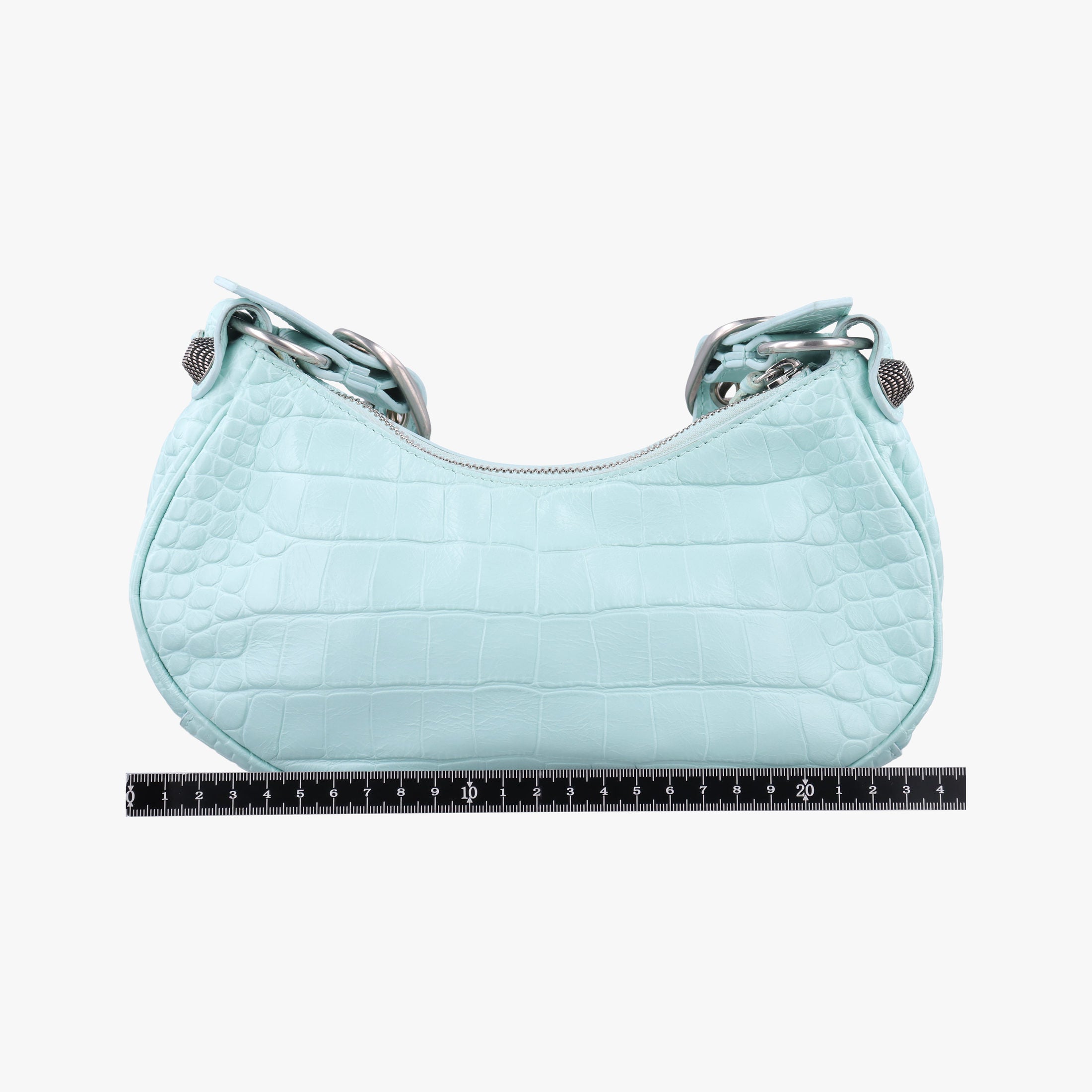 Pre-owned Balenciaga Le Cagole mini Blue lambskin  shoulderbag | stylenewstar