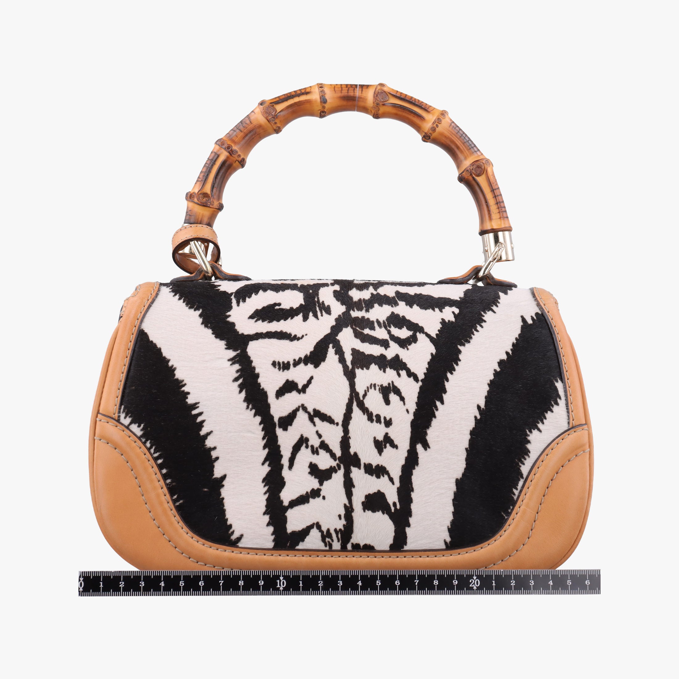 Secondhand Gucci New Bamboo Multicolour ponyhair×leather 254884 shoulderbag | stylenewstar